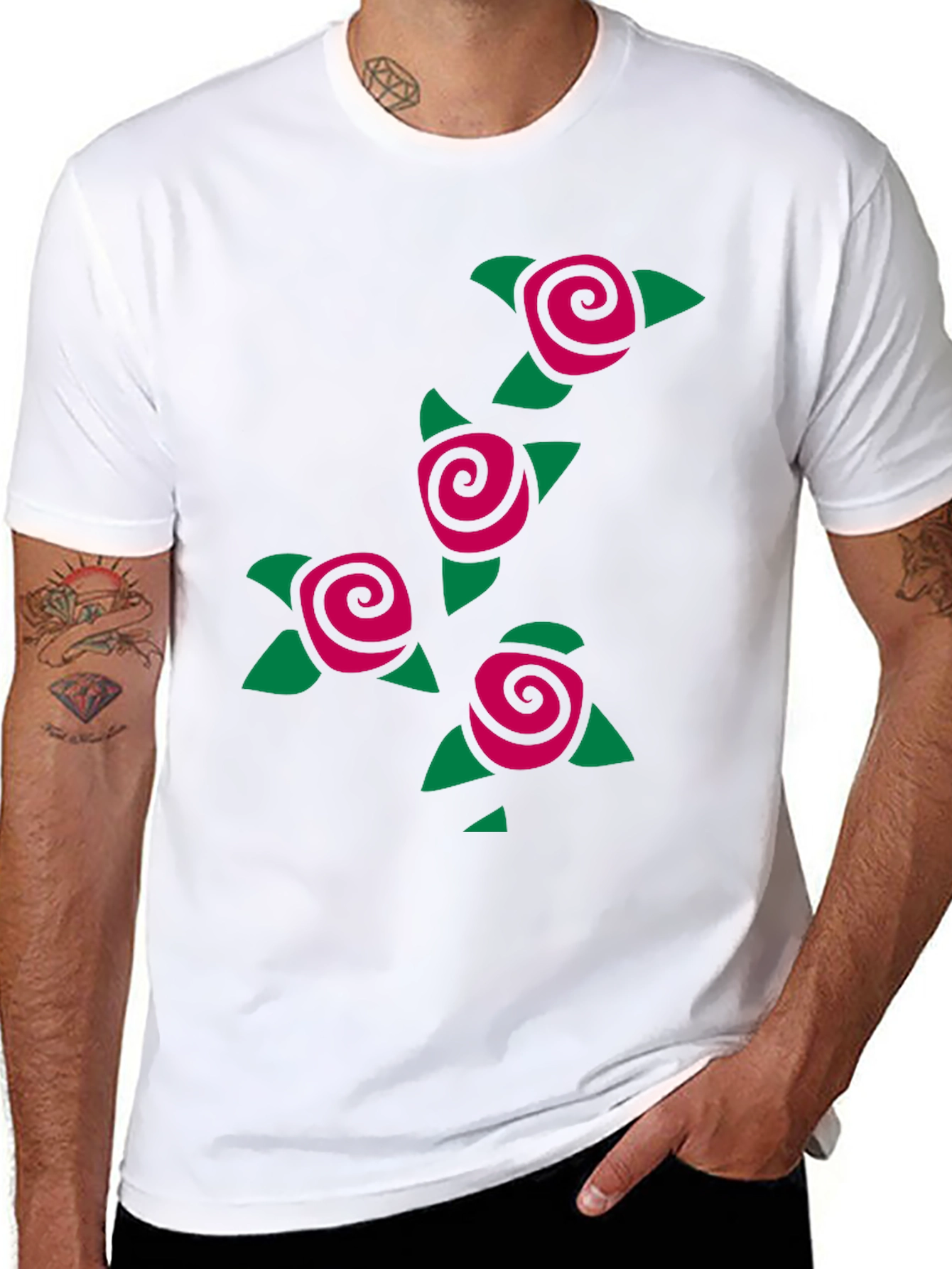 Rose Graphic Tee - Black
