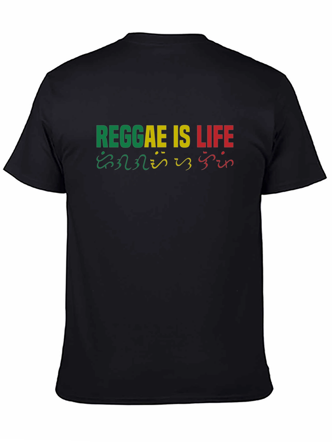 Reggae Is Life Black T-Shirt