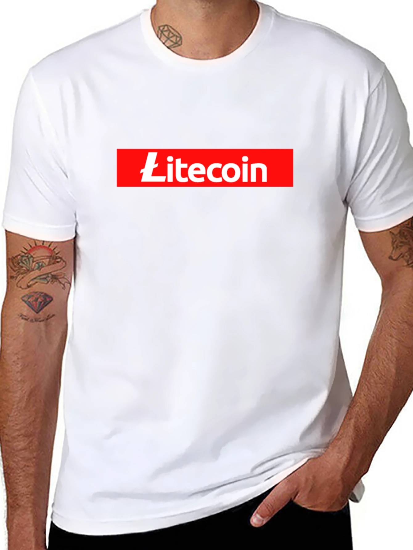 Litecoin Box Logo Black T-Shirt Crypto Currency Tee