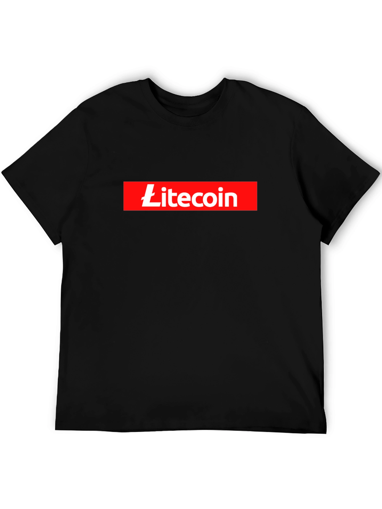 Litecoin Box Logo Black T-Shirt Crypto Currency Tee