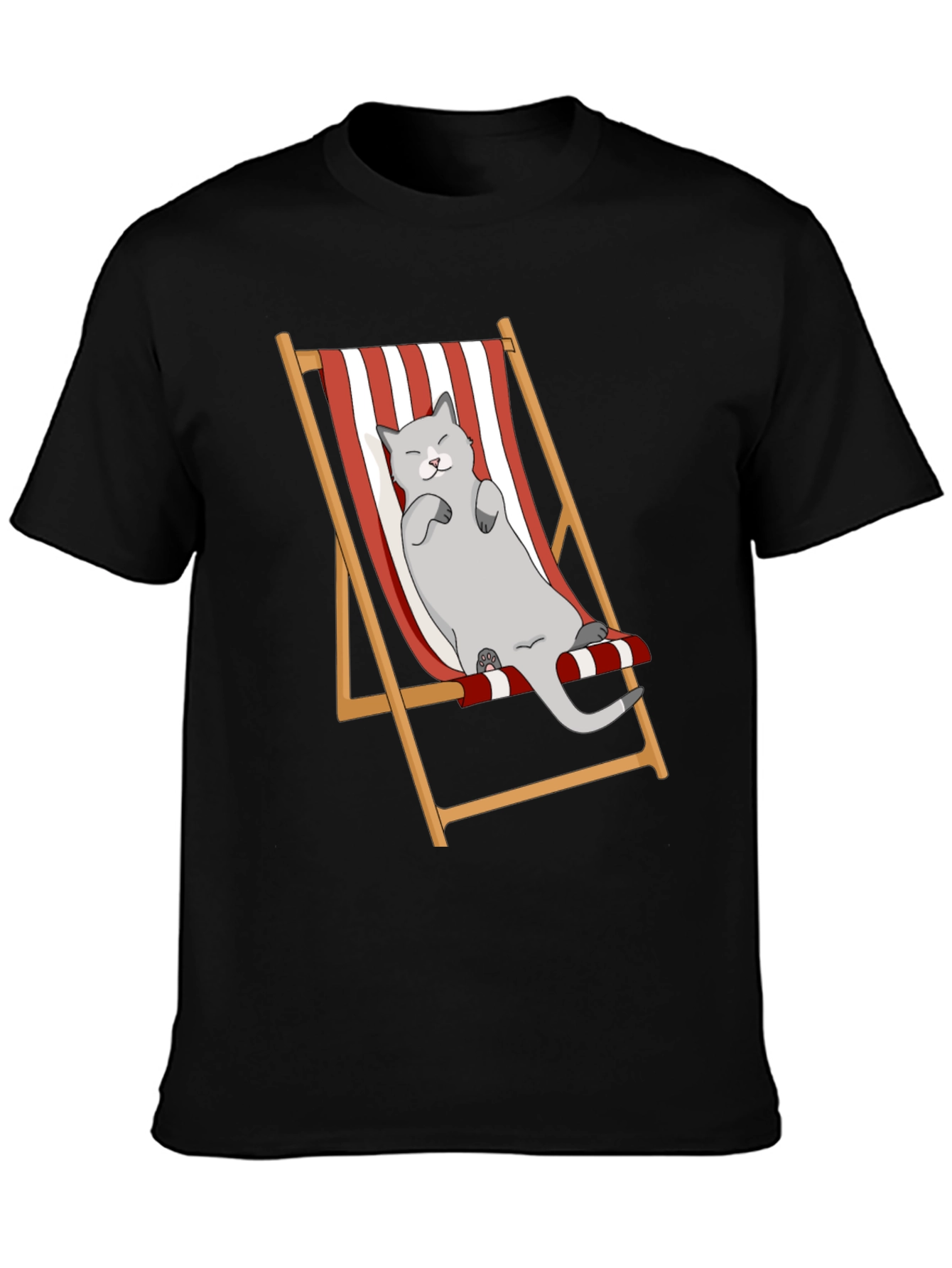 Relaxed Cat Deckchair Graphic Tee