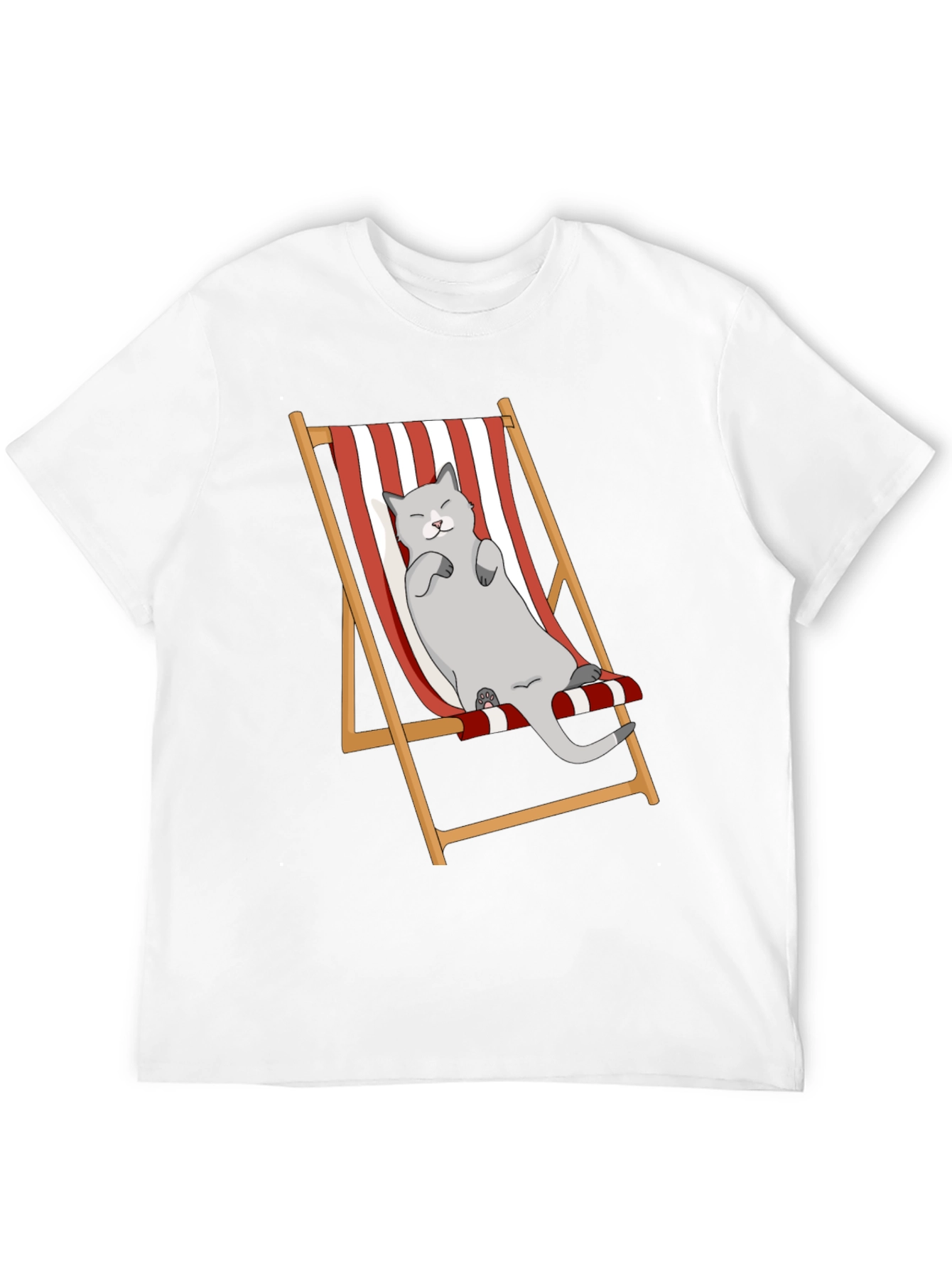 Relaxed Cat Deckchair Graphic Tee