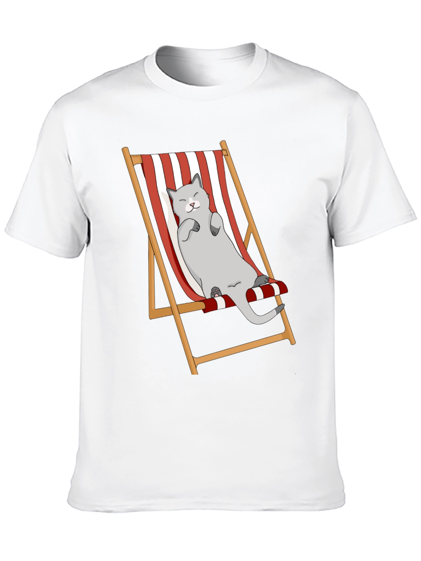 Relaxed Cat Deckchair Graphic Tee