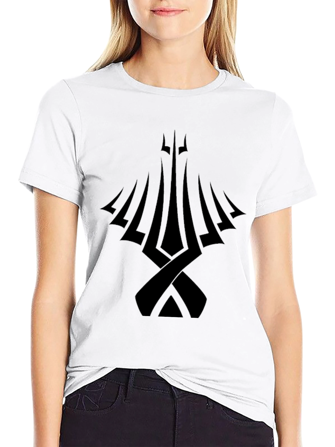 Abstract Graphic Black T-Shirt - Modern Style
