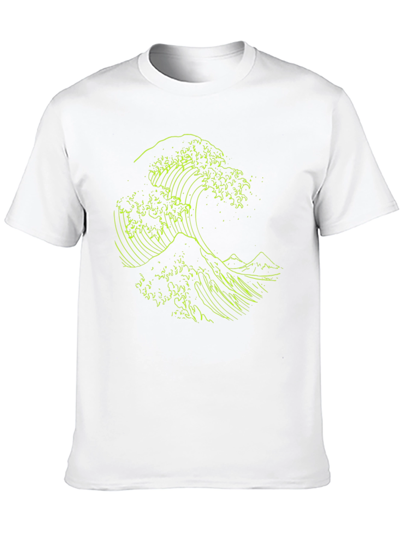 Wave Design Black T-Shirt