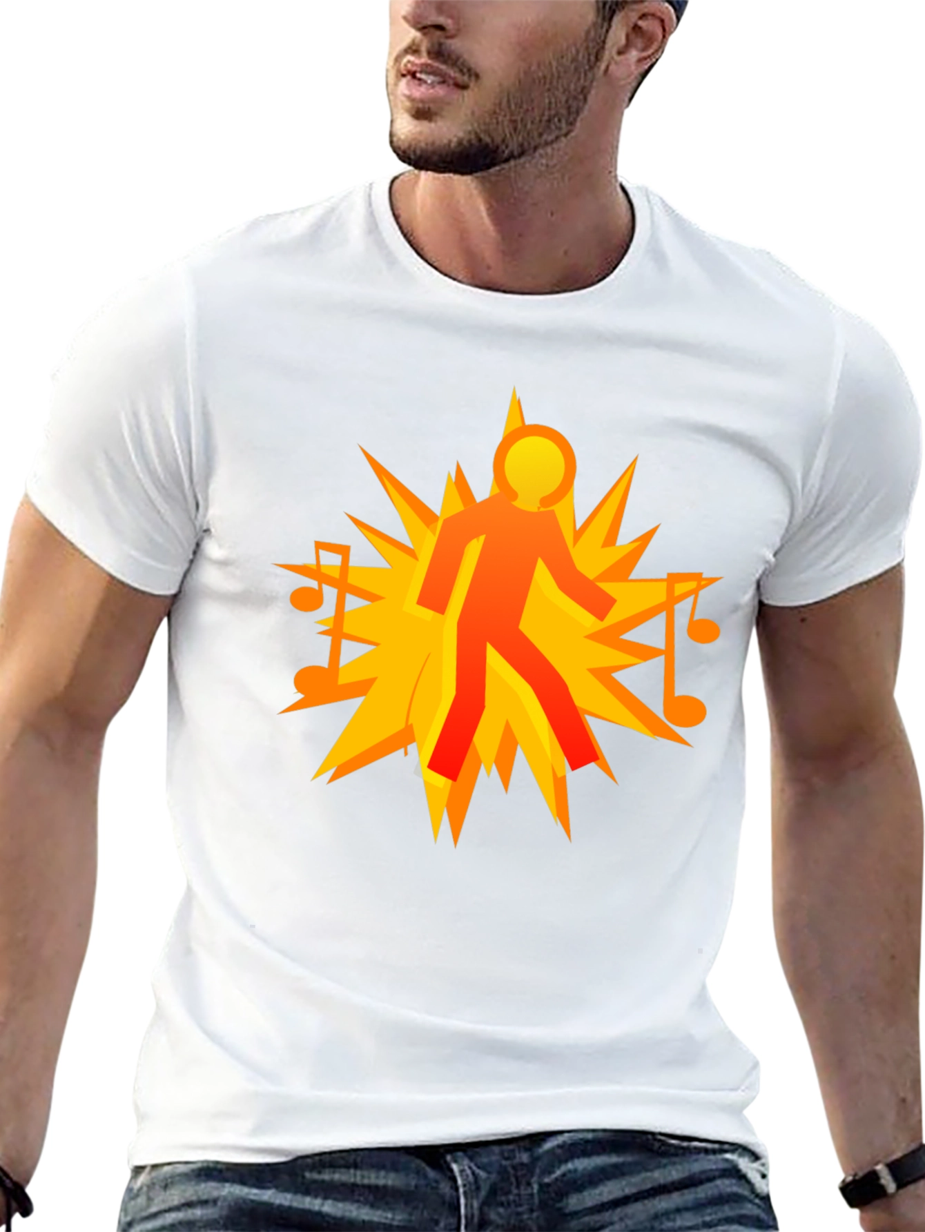 Music Man Explosion Graphic T-Shirt