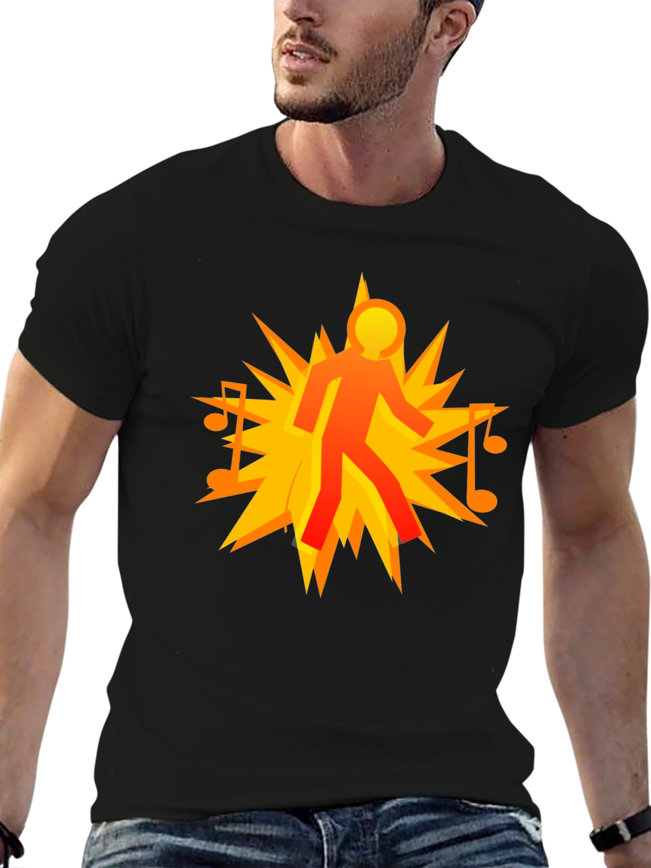 Music Man Explosion Graphic T-Shirt