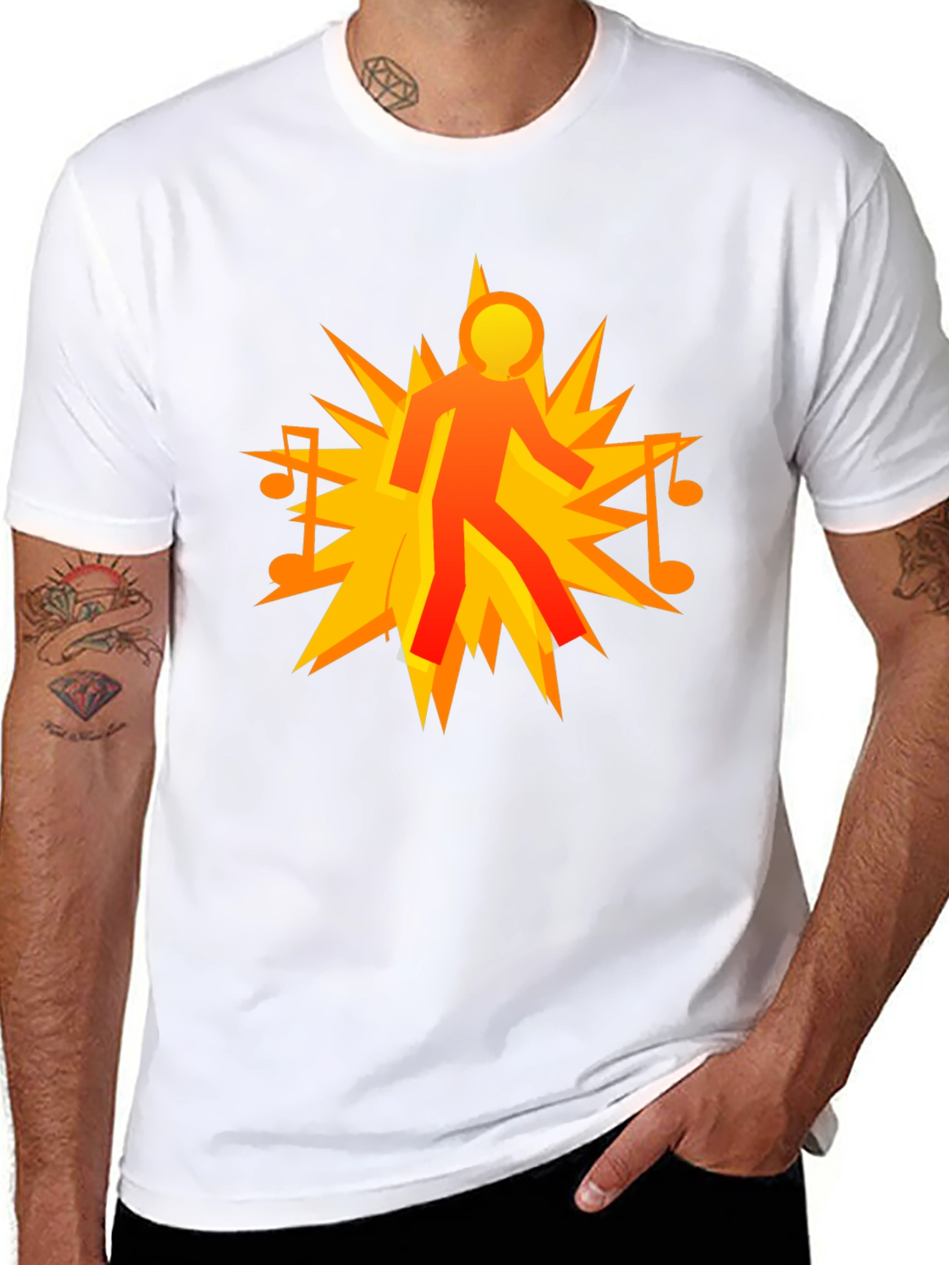 Music Man Explosion Graphic T-Shirt