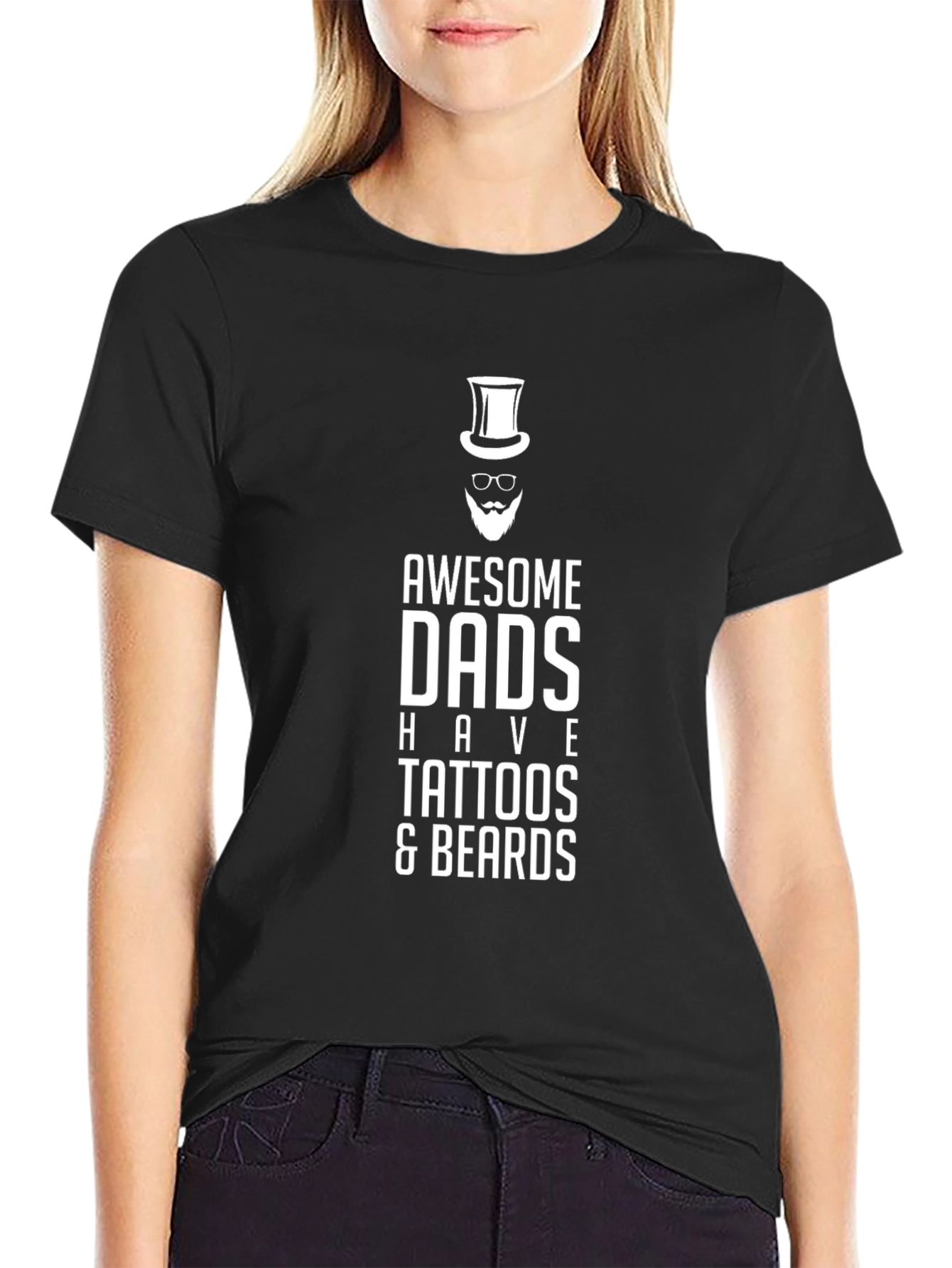 Awesome Dads Tattoos & Beards Graphic Tee