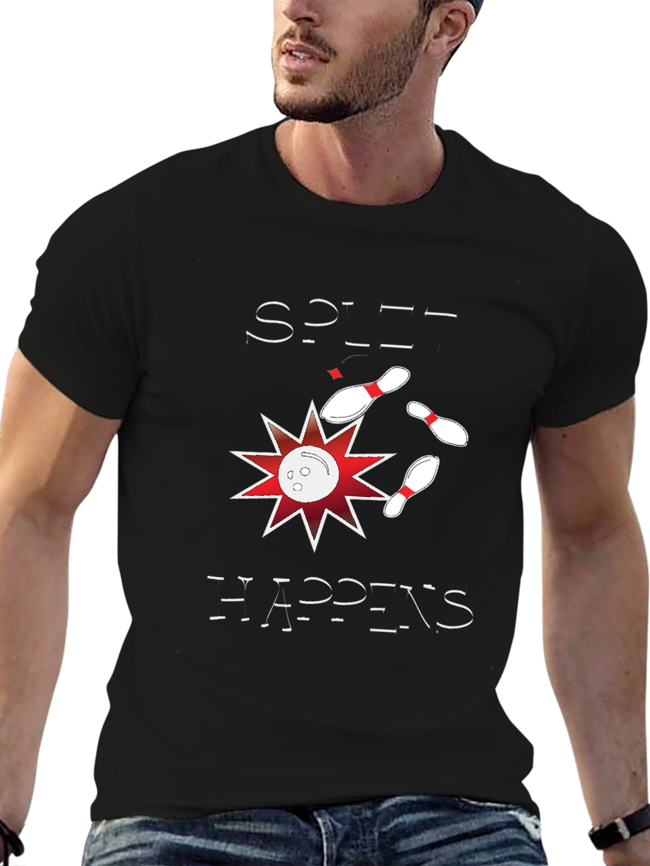Split Happens Graphic Tee - Bowling Design