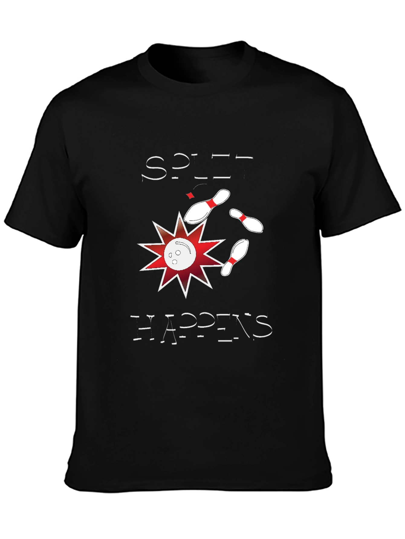Split Happens Graphic Tee - Bowling Design