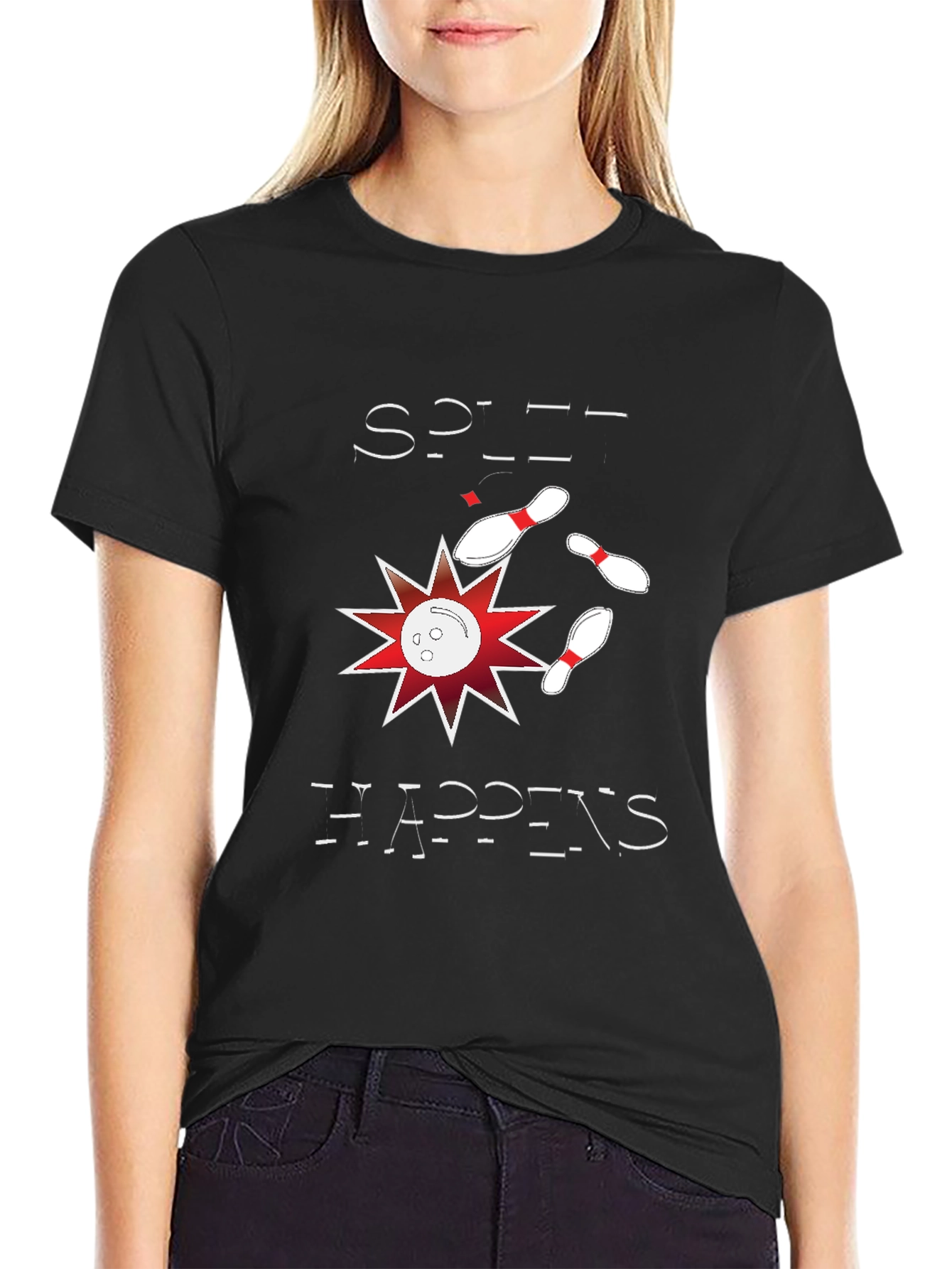 Split Happens Graphic Tee - Bowling Design