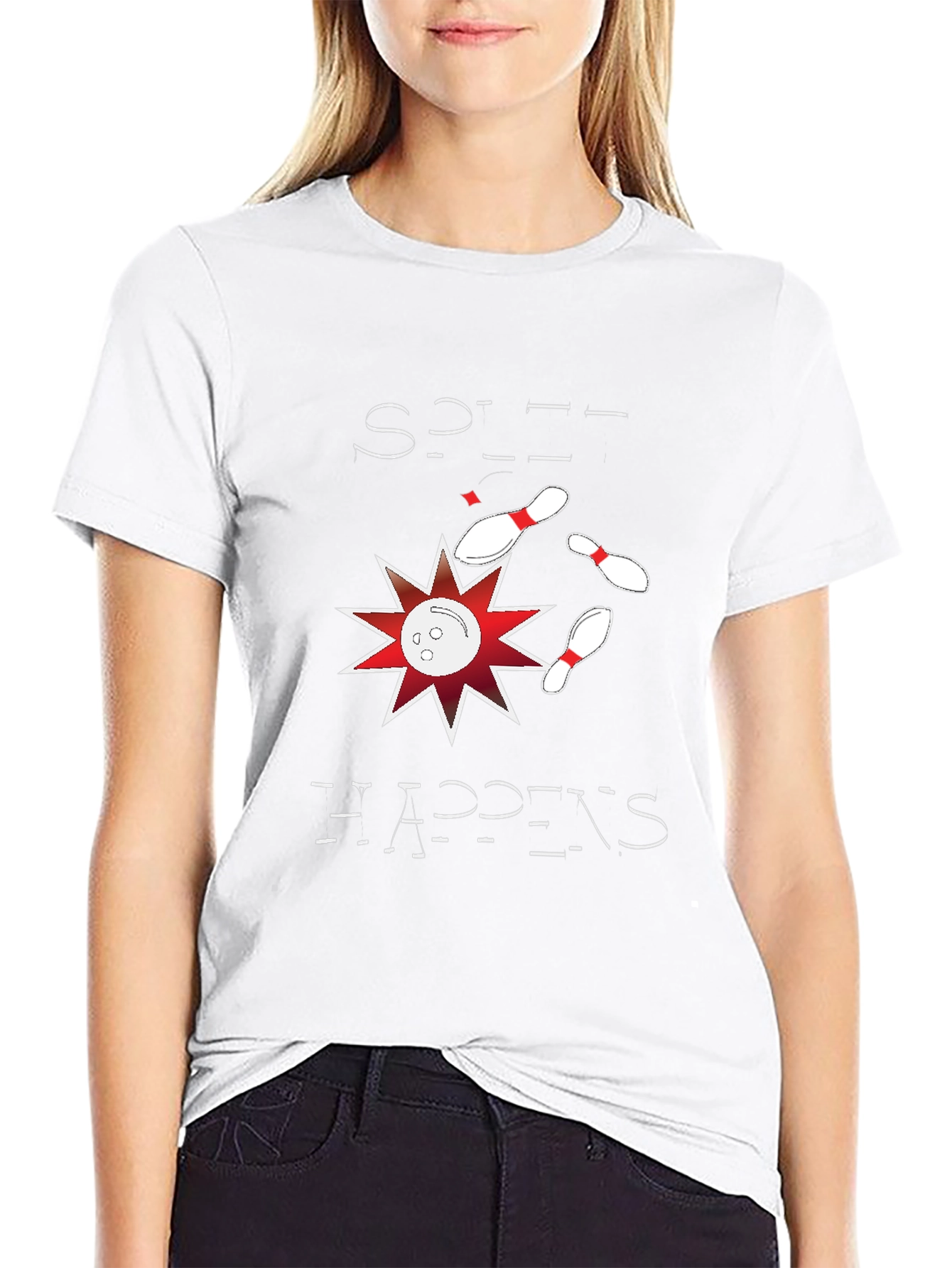 Split Happens Graphic Tee - Bowling Design