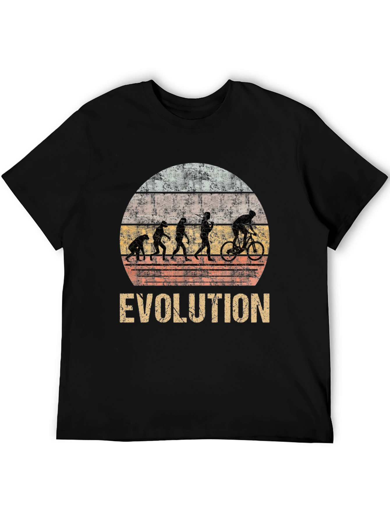 Evolution Biking T-Shirt - Distressed Graphic Tee