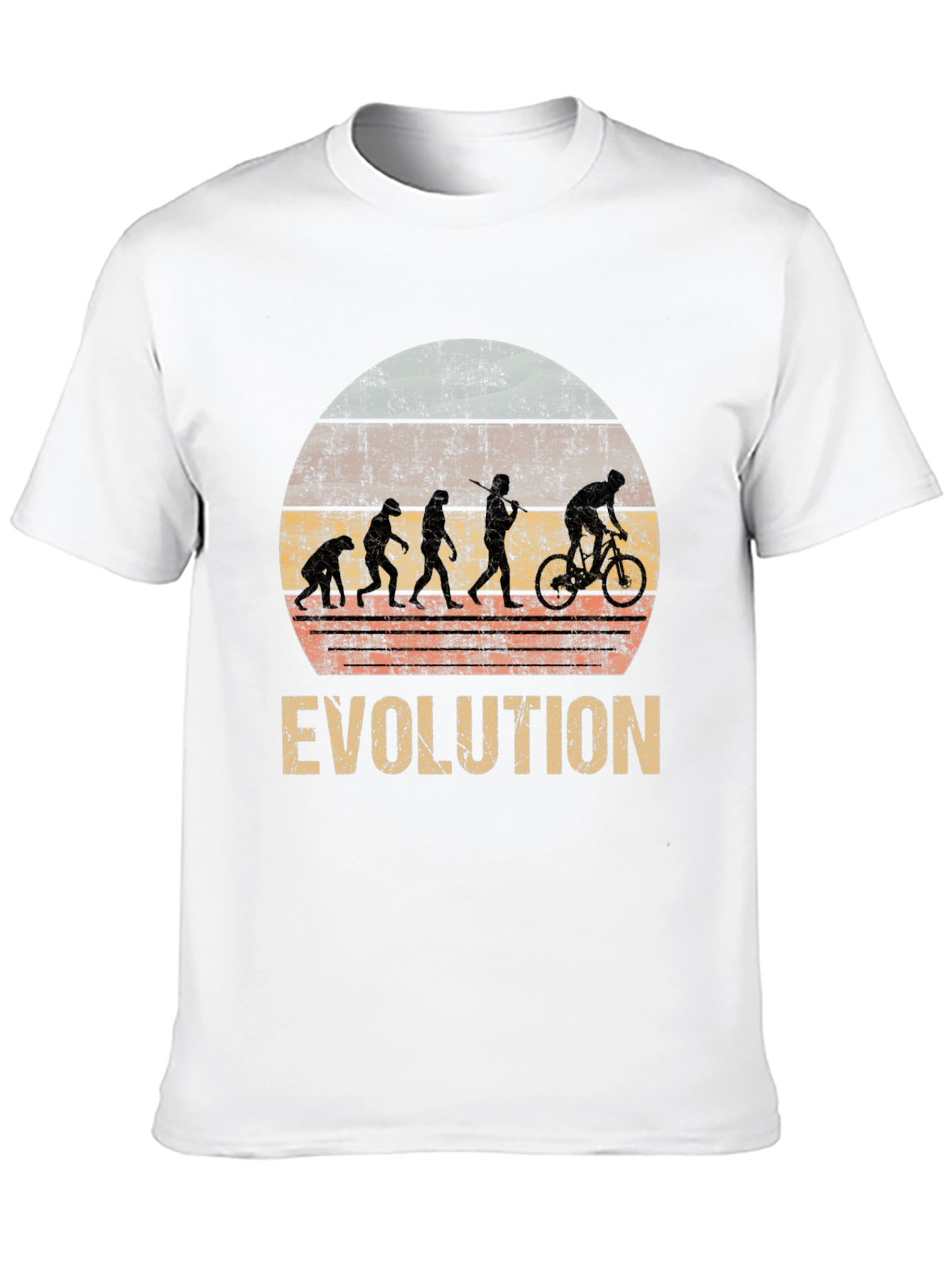 Evolution Biking T-Shirt - Distressed Graphic Tee