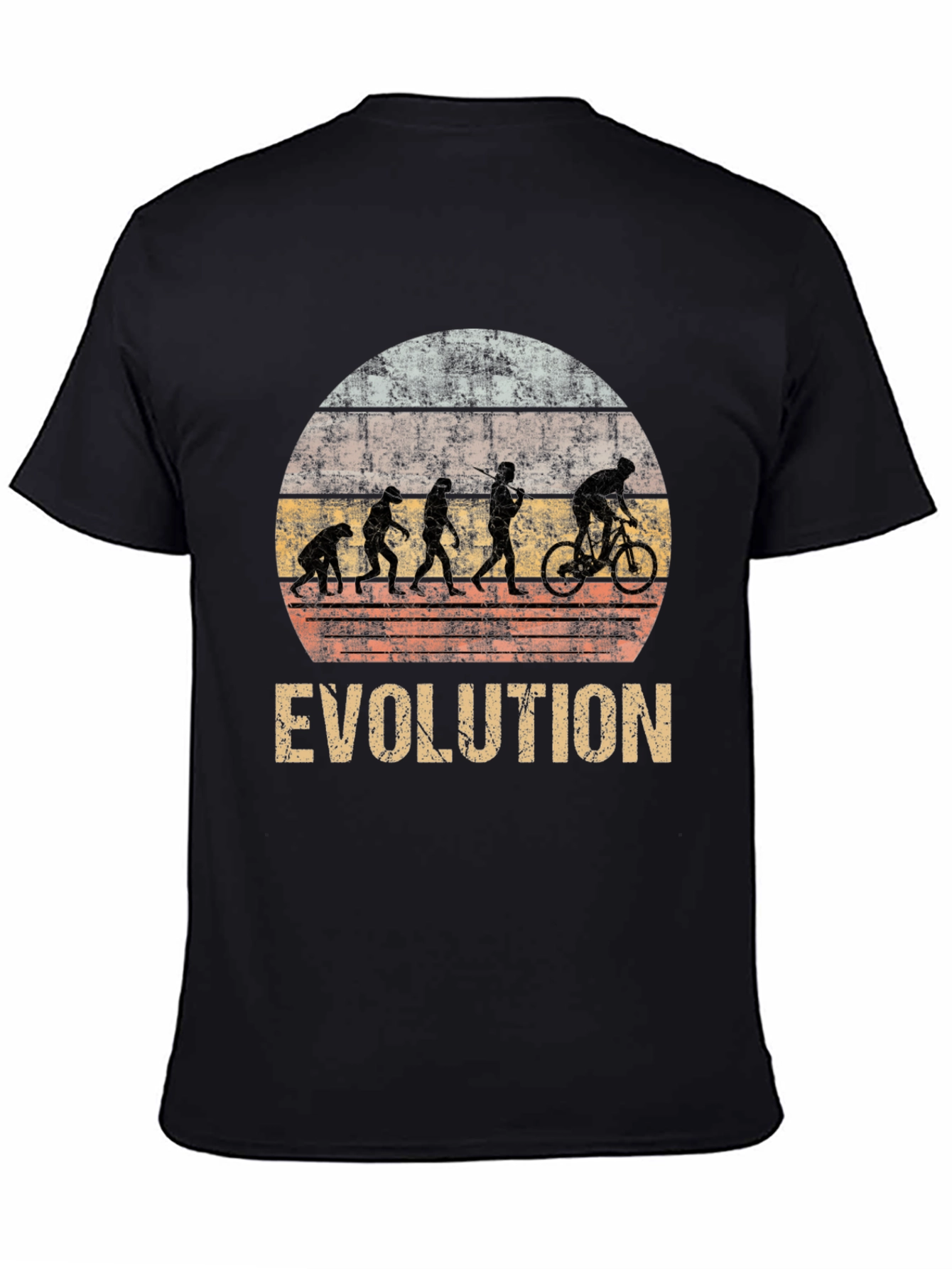 Evolution Biking T-Shirt - Distressed Graphic Tee