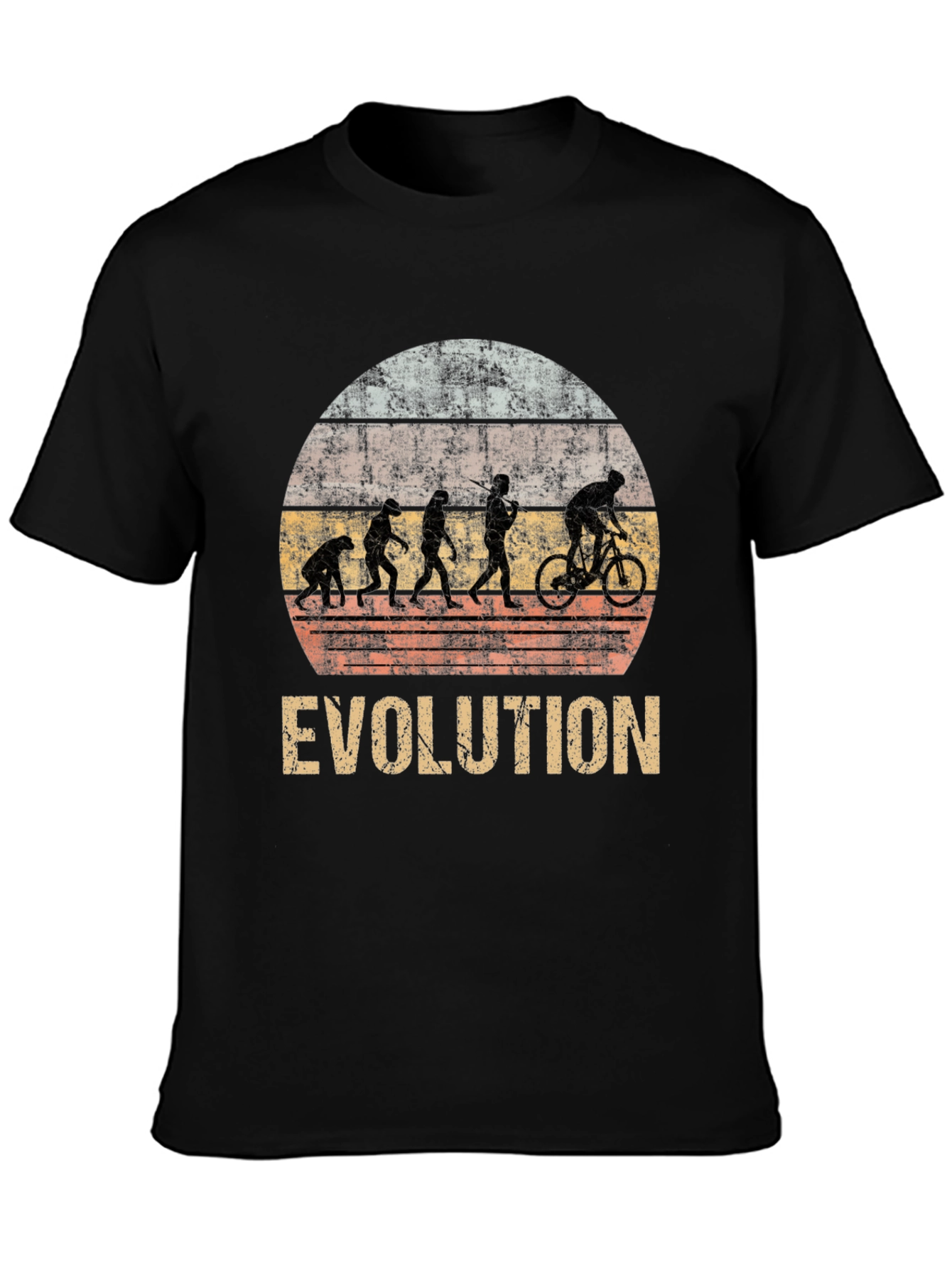 Evolution Biking T-Shirt - Distressed Graphic Tee