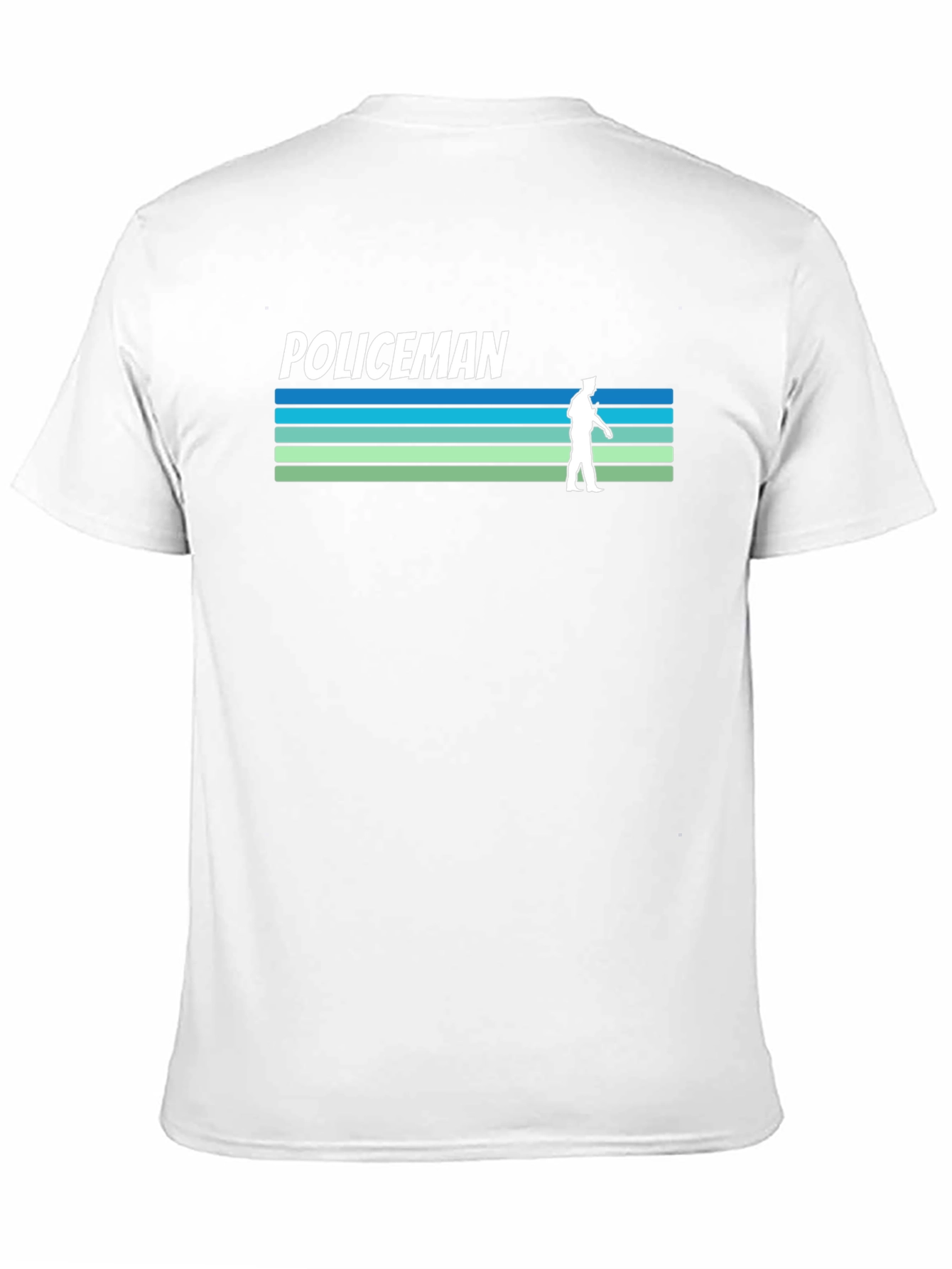 Retro Policeman T-Shirt - Striped Design