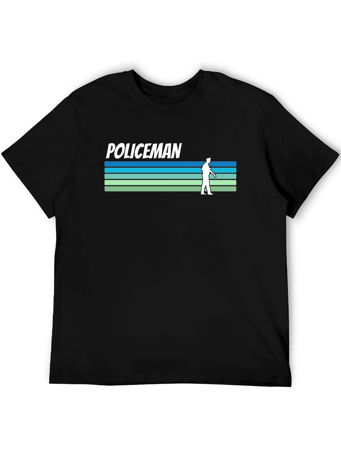 Retro Policeman T-Shirt - Striped Design