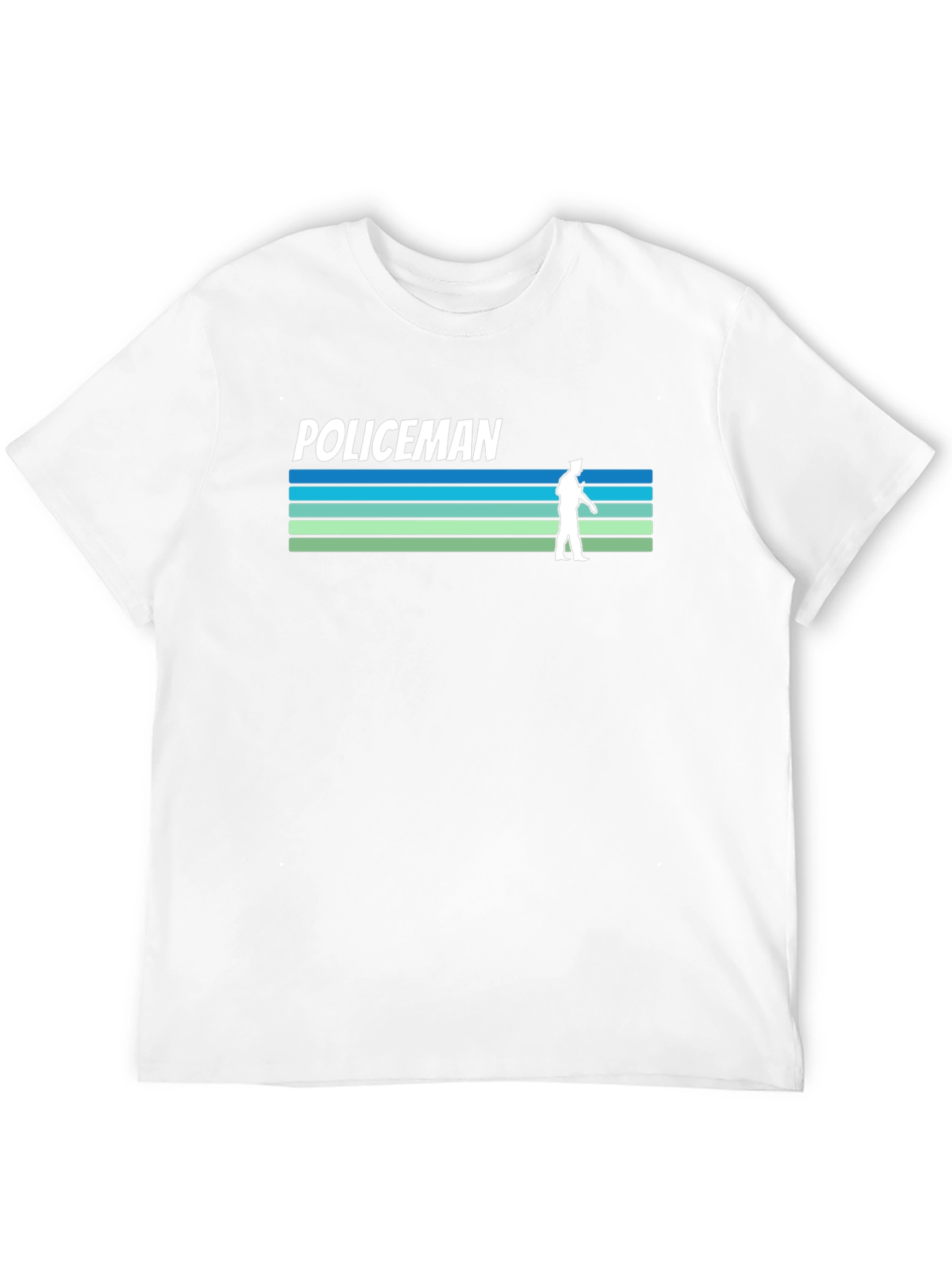 Retro Policeman T-Shirt - Striped Design