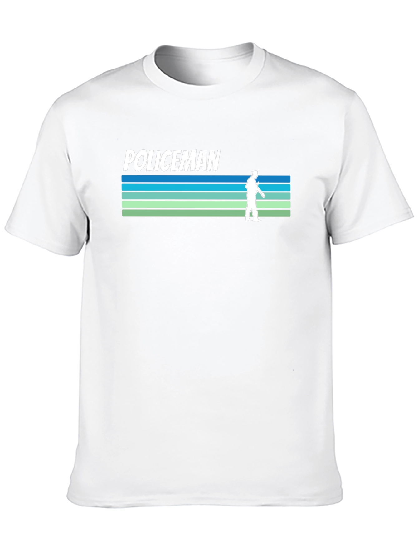 Retro Policeman T-Shirt - Striped Design