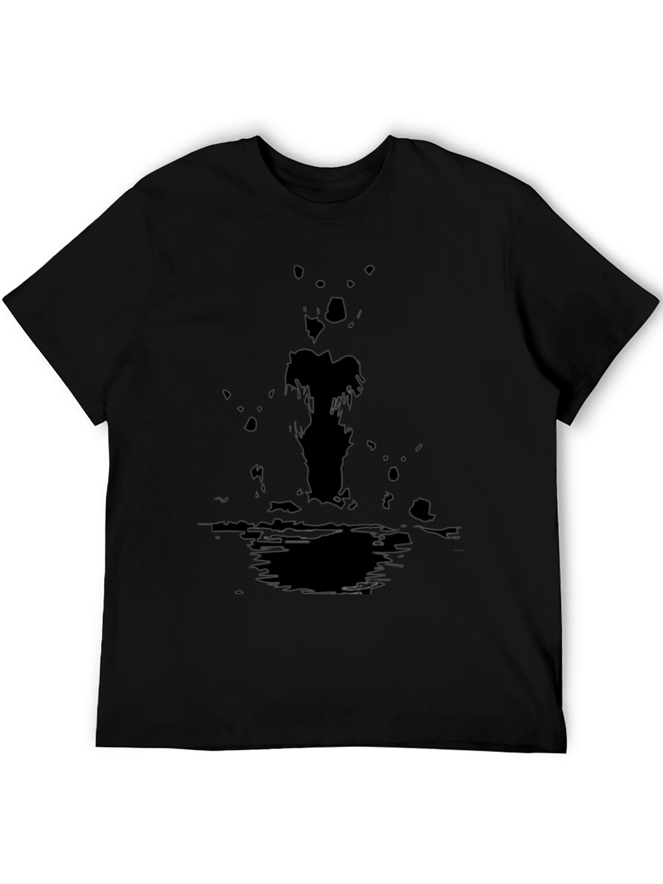 Abstract Black Ink Blot Graphic Tee