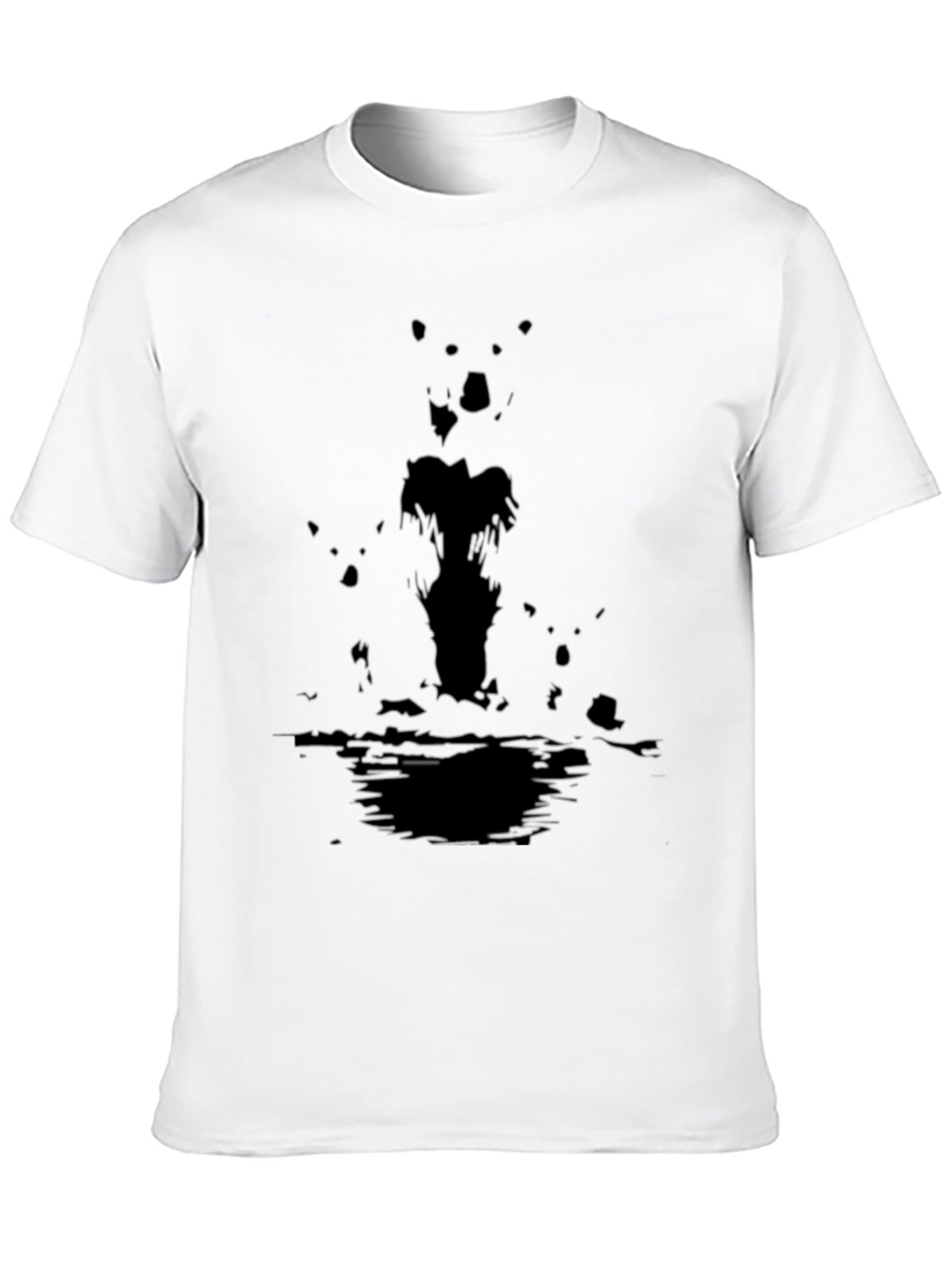 Abstract Black Ink Blot Graphic Tee
