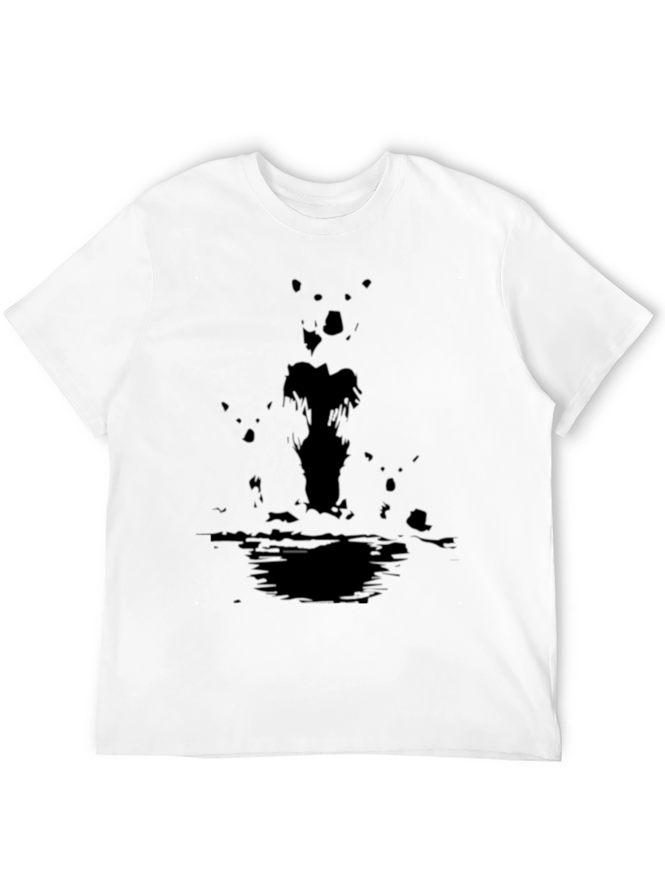 Abstract Black Ink Blot Graphic Tee