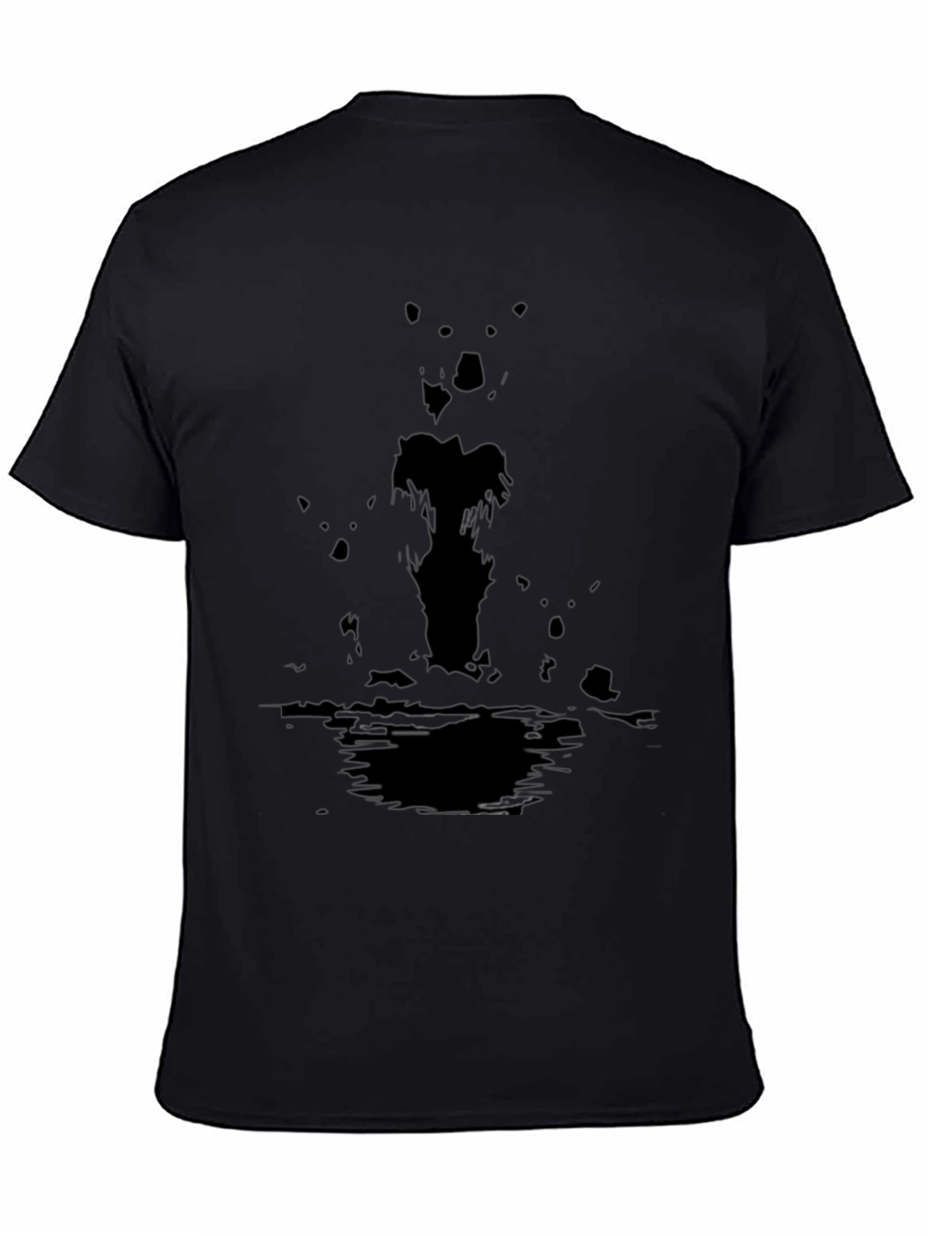 Abstract Black Ink Blot Graphic Tee