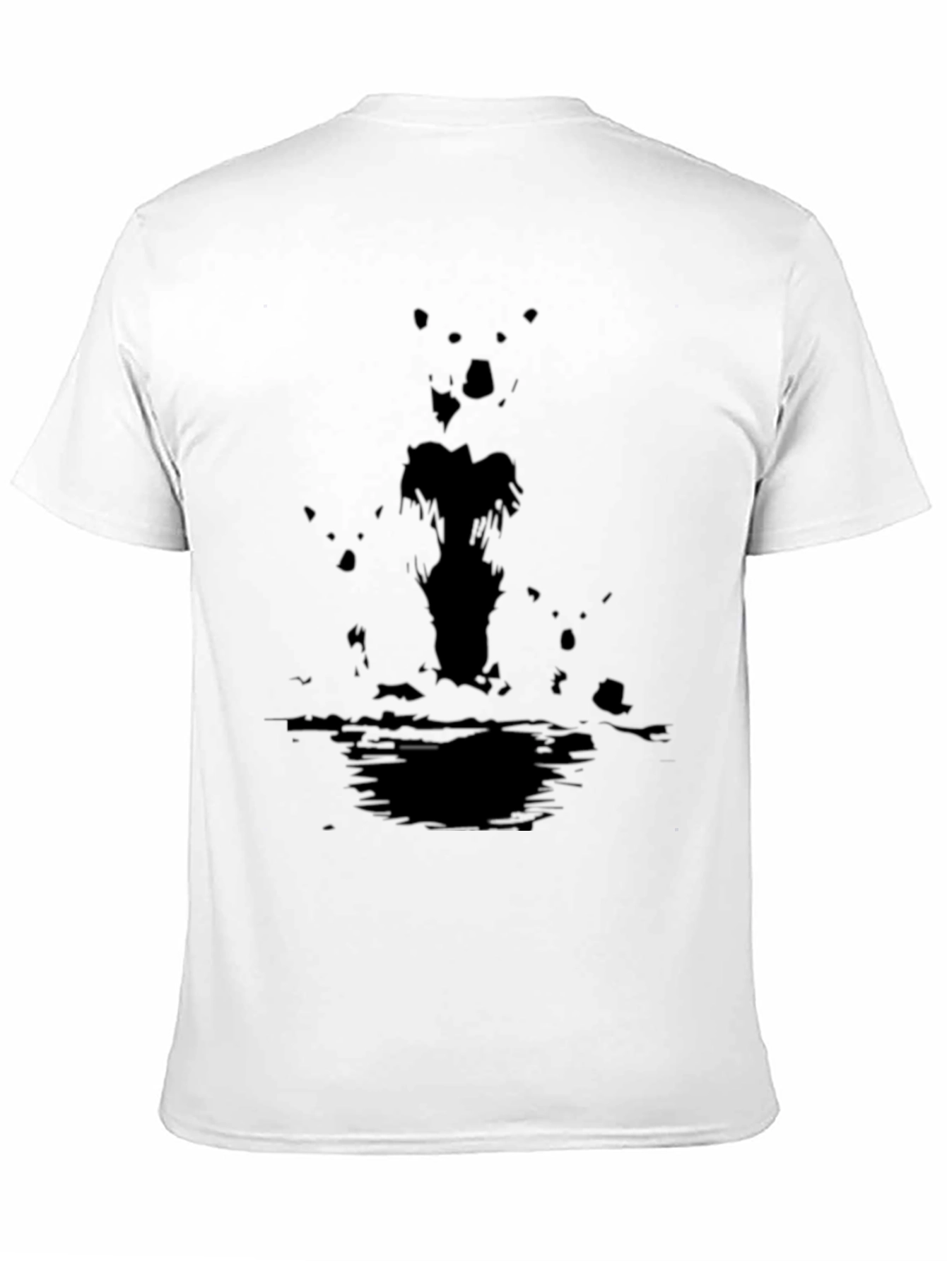 Abstract Black Ink Blot Graphic Tee