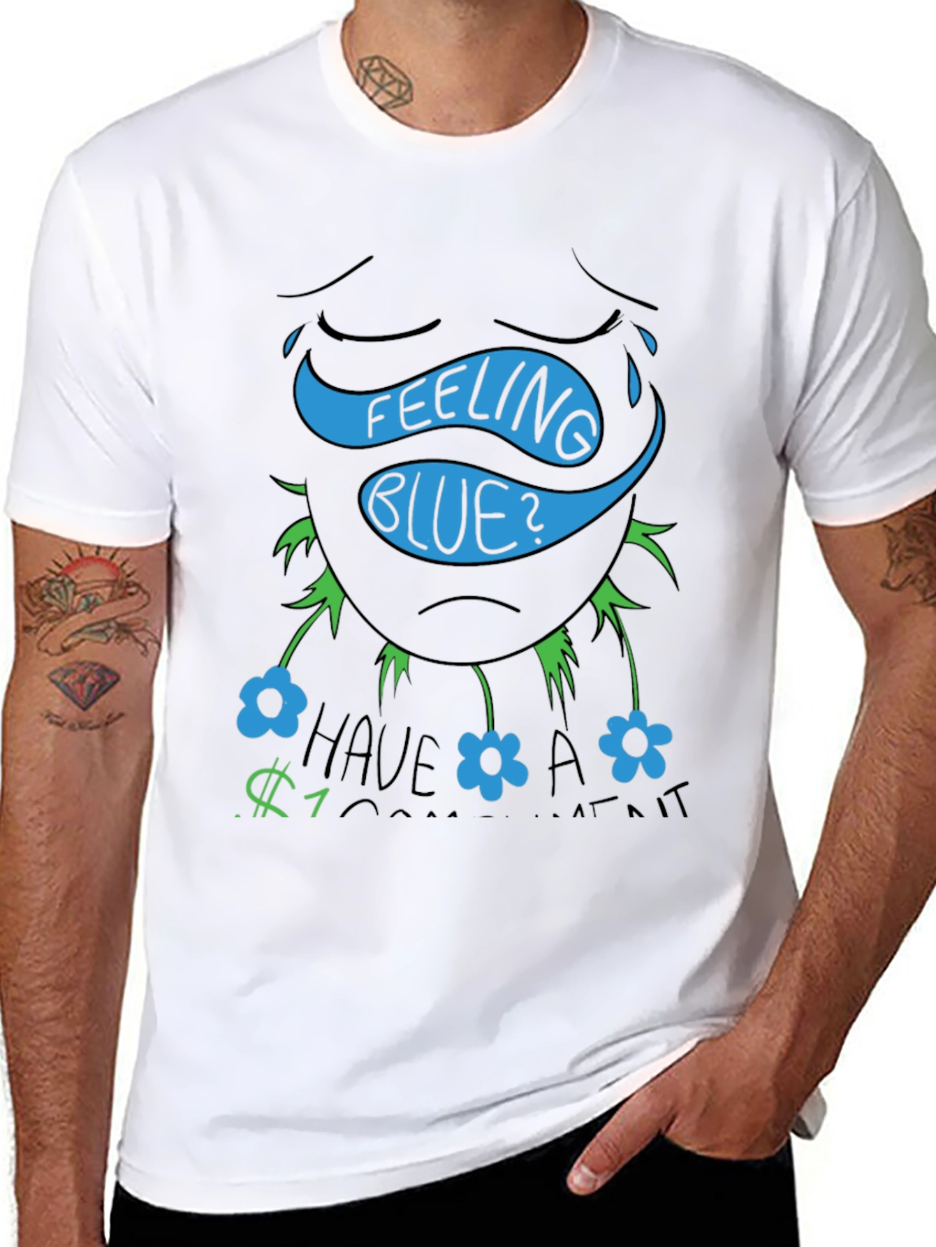 Feeling Blue? Funny Graphic T-Shirt