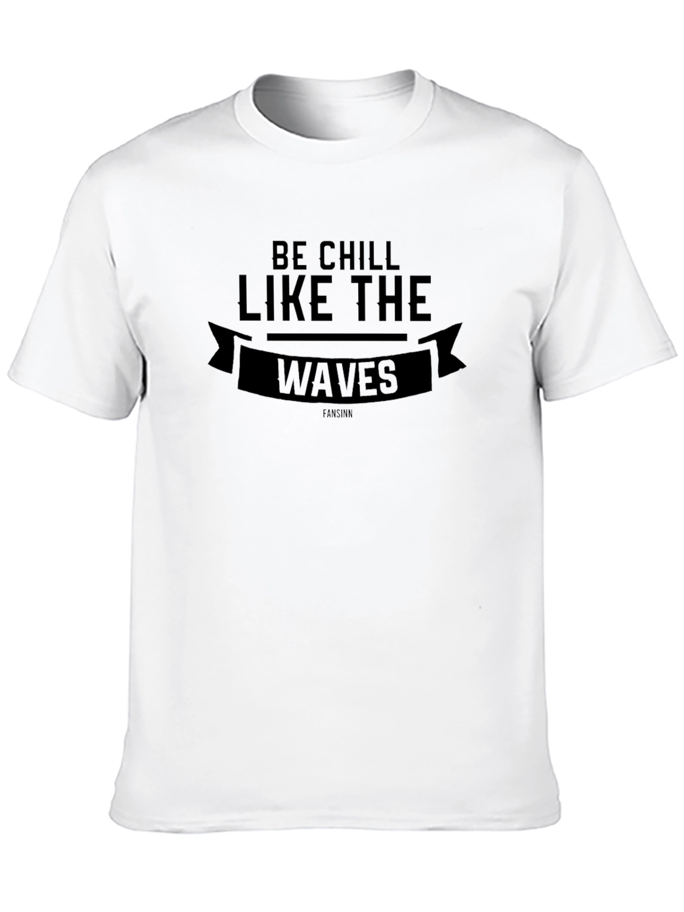 Be Chill Like The Waves Black Graphic T-Shirt
