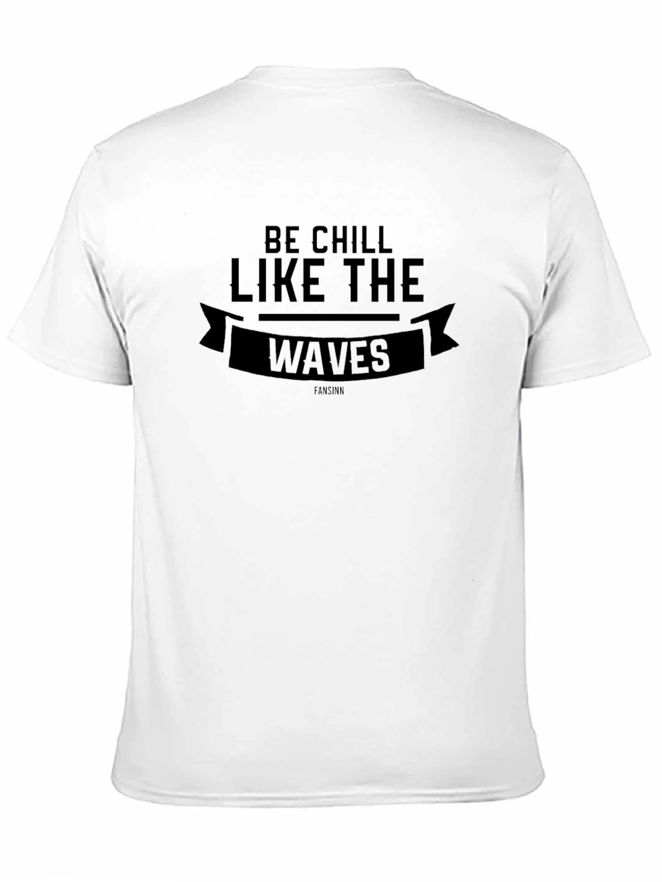 Be Chill Like The Waves Black Graphic T-Shirt