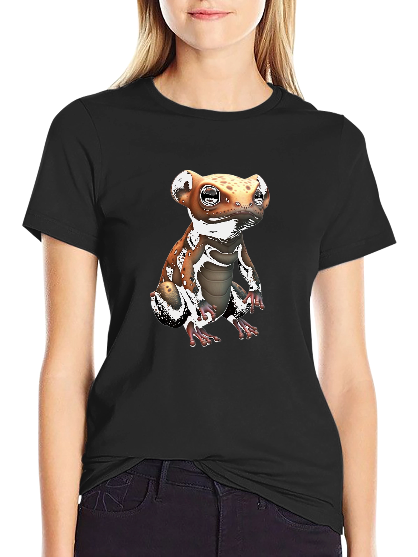 Cute Frog Graphic Tee - Stylish Black T-Shirt