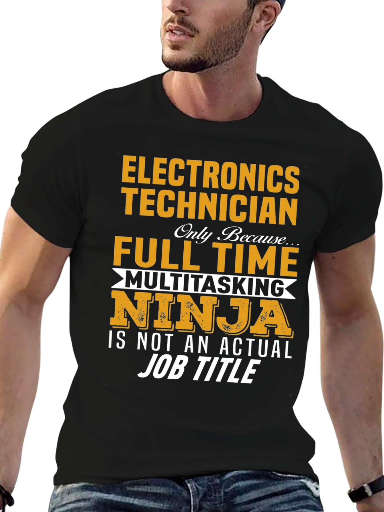 Electronics Technician Full Time Ninja T-Shirt