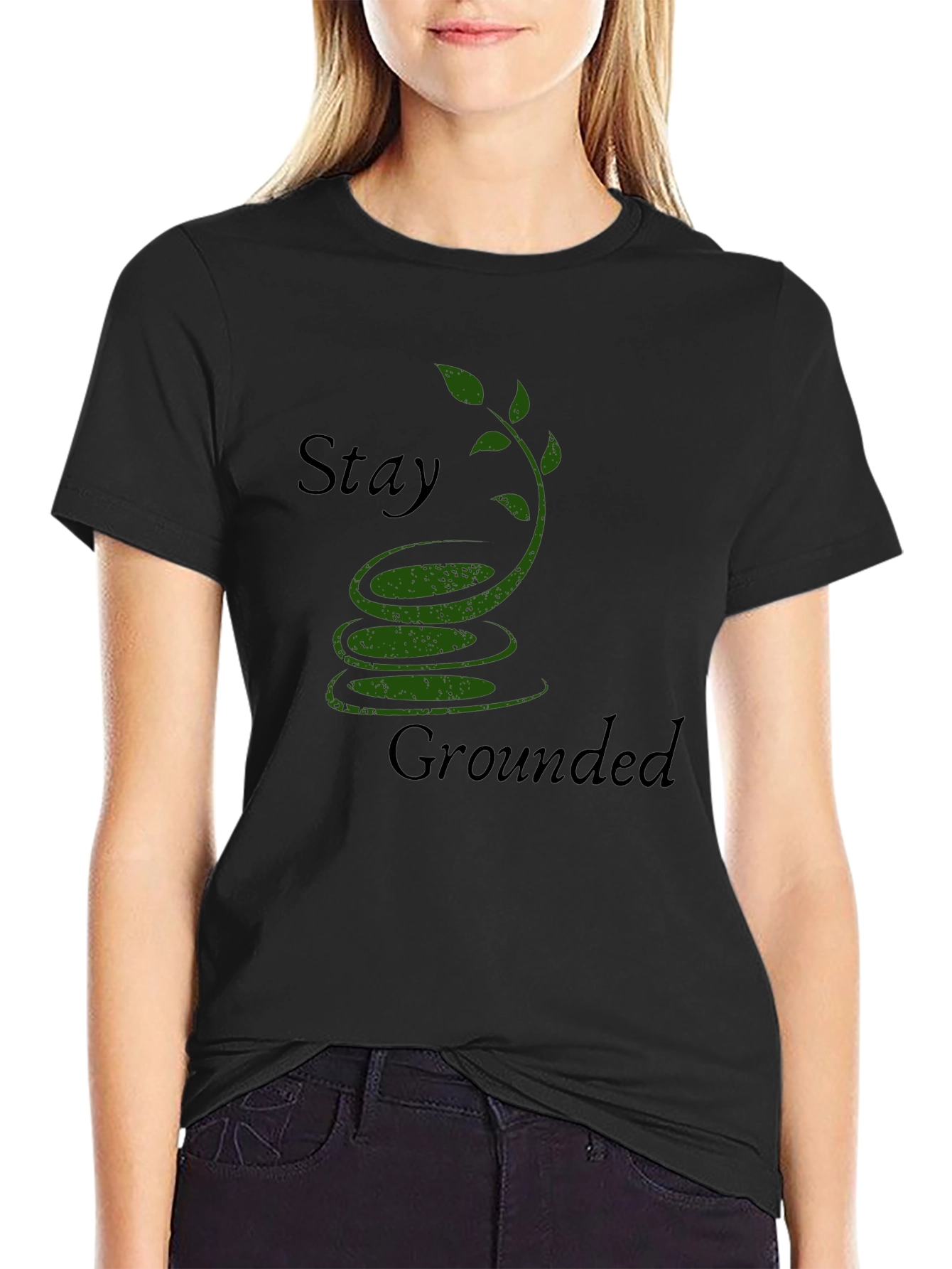 Stay Grounded Graphic Tee - Mens Black T-Shirt