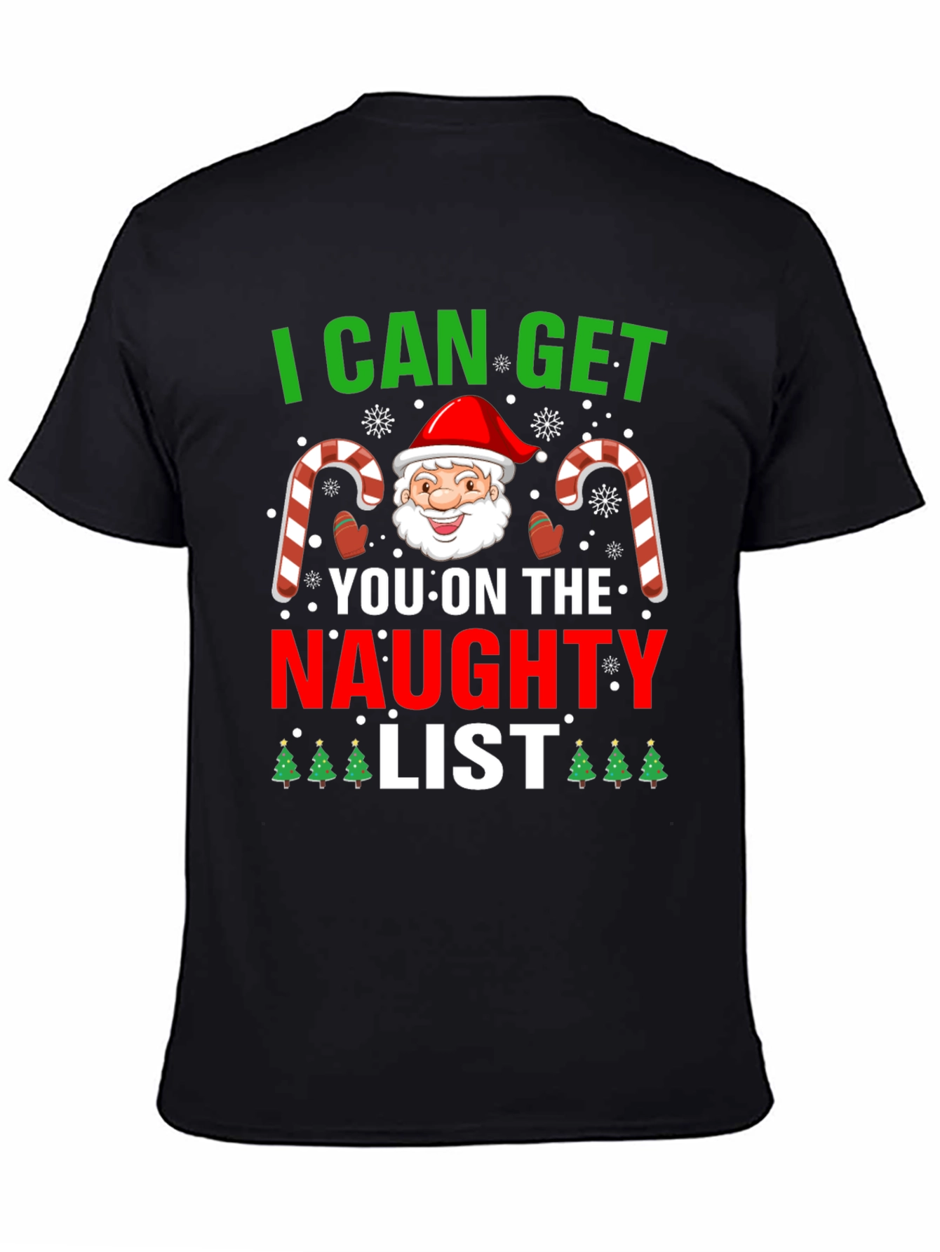 Naughty List Santa Graphic Tee