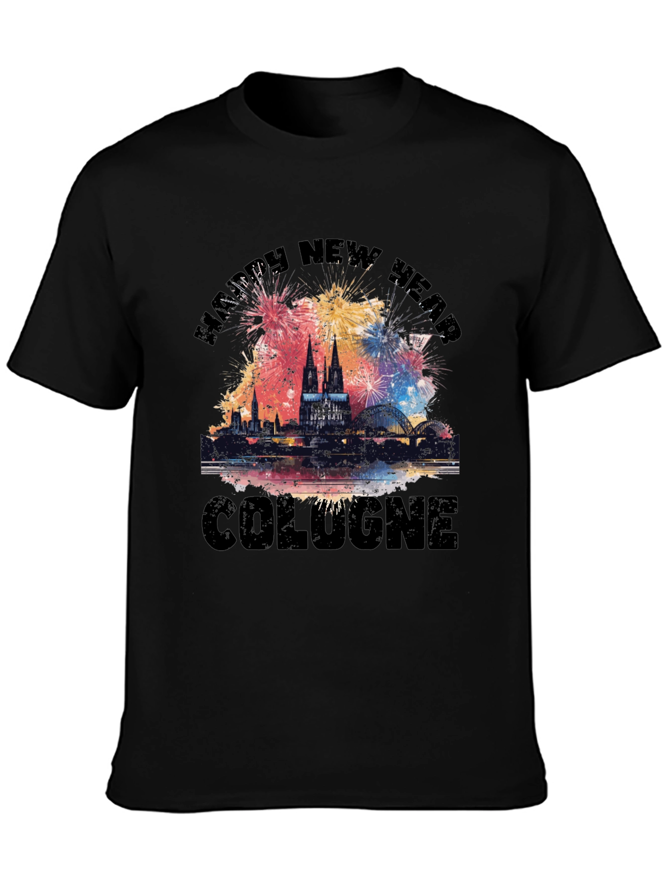 Happy New Year Cologne Graphic T-Shirt