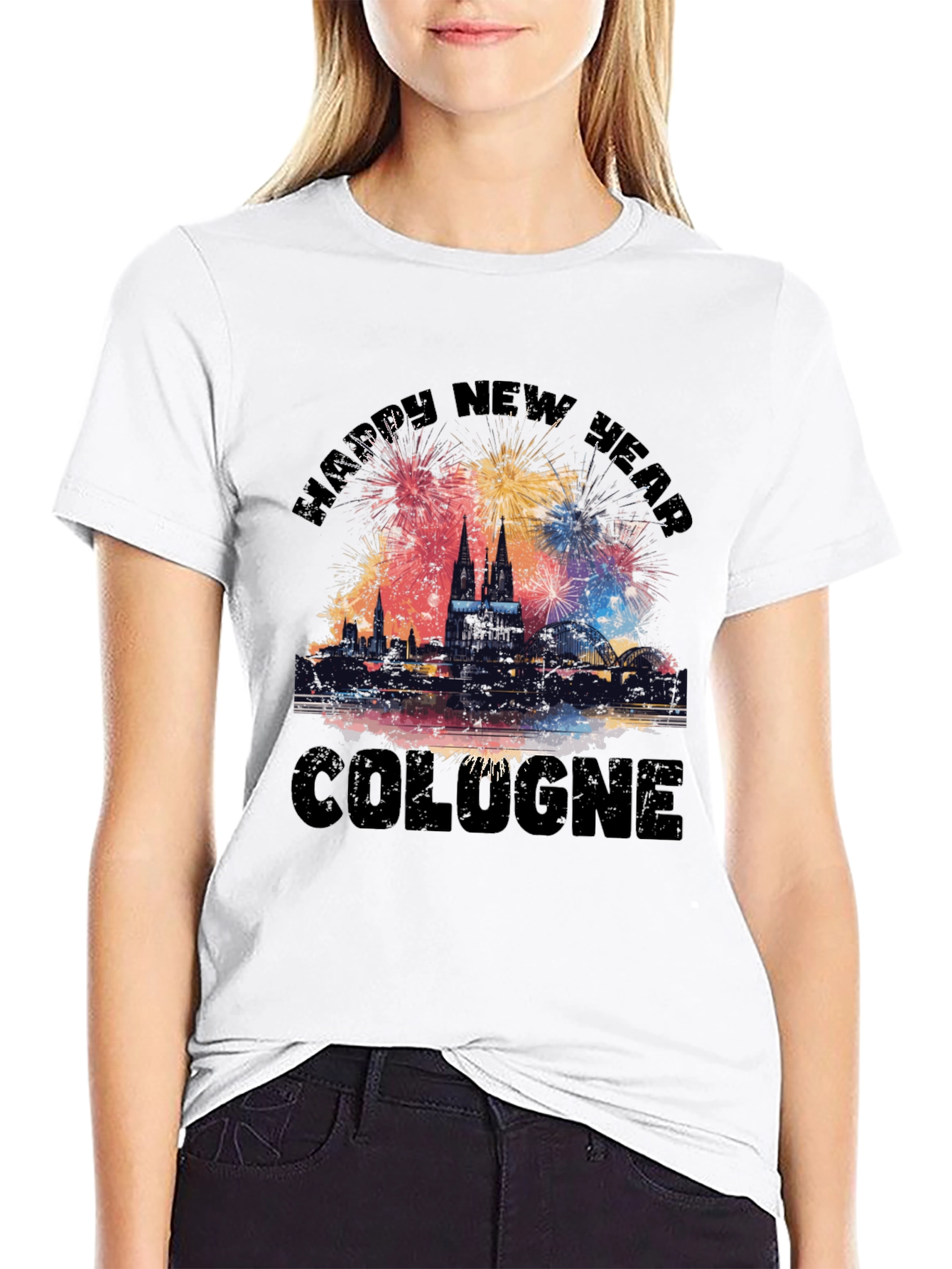 Happy New Year Cologne Graphic T-Shirt