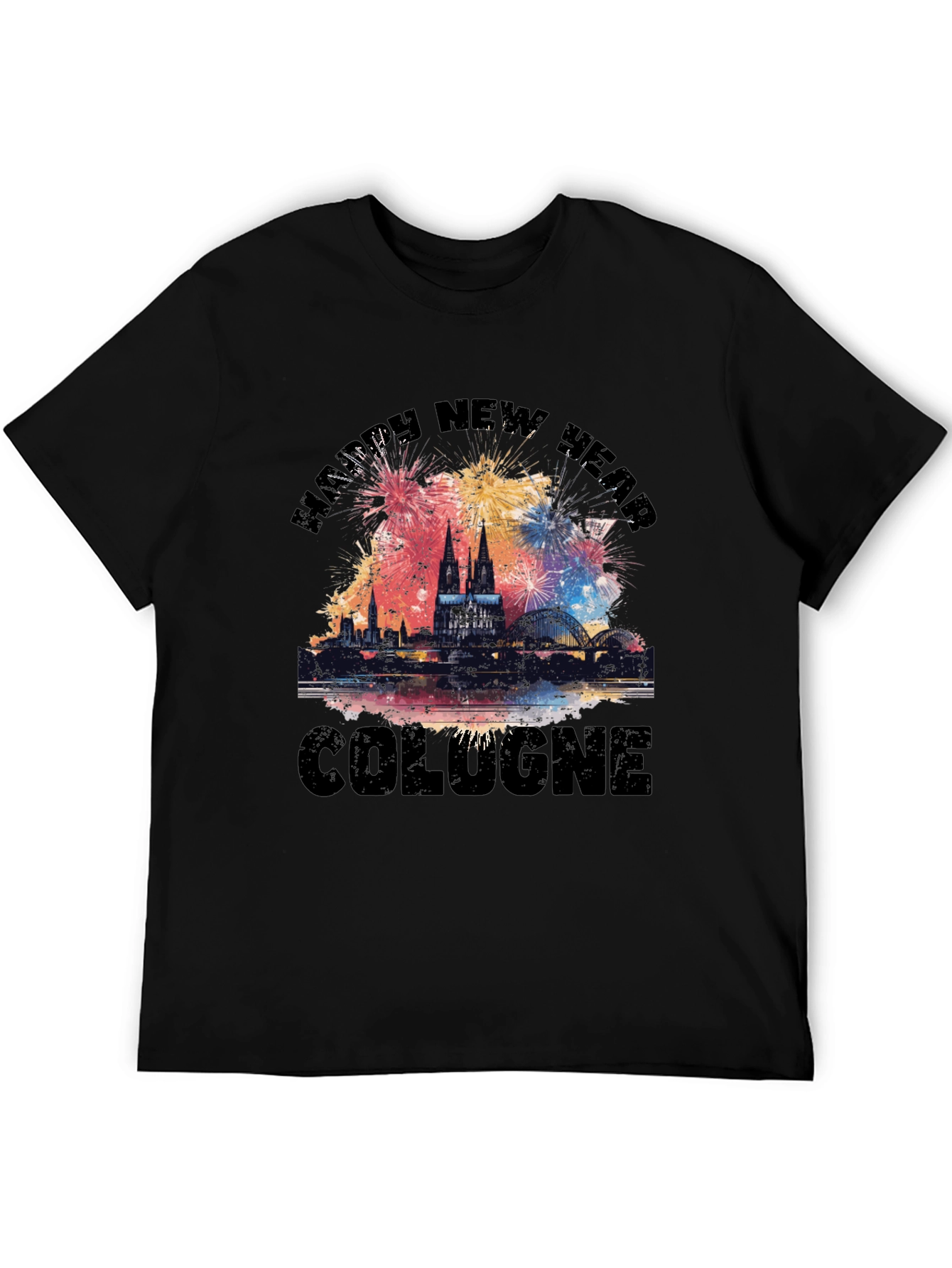 Happy New Year Cologne Graphic T-Shirt