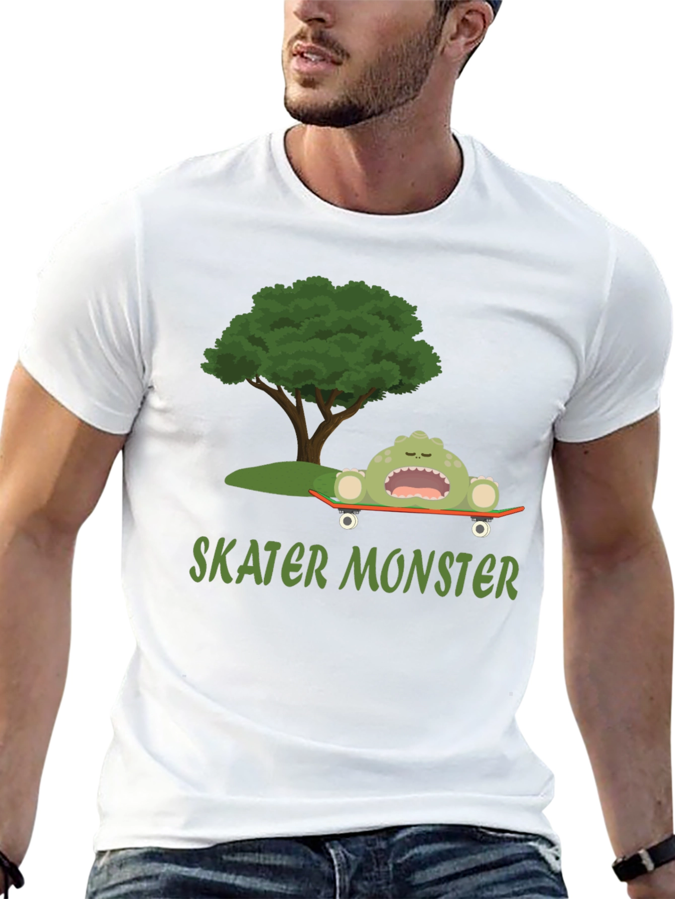 Skater Monster Graphic T-Shirt - Fun and Unique Design