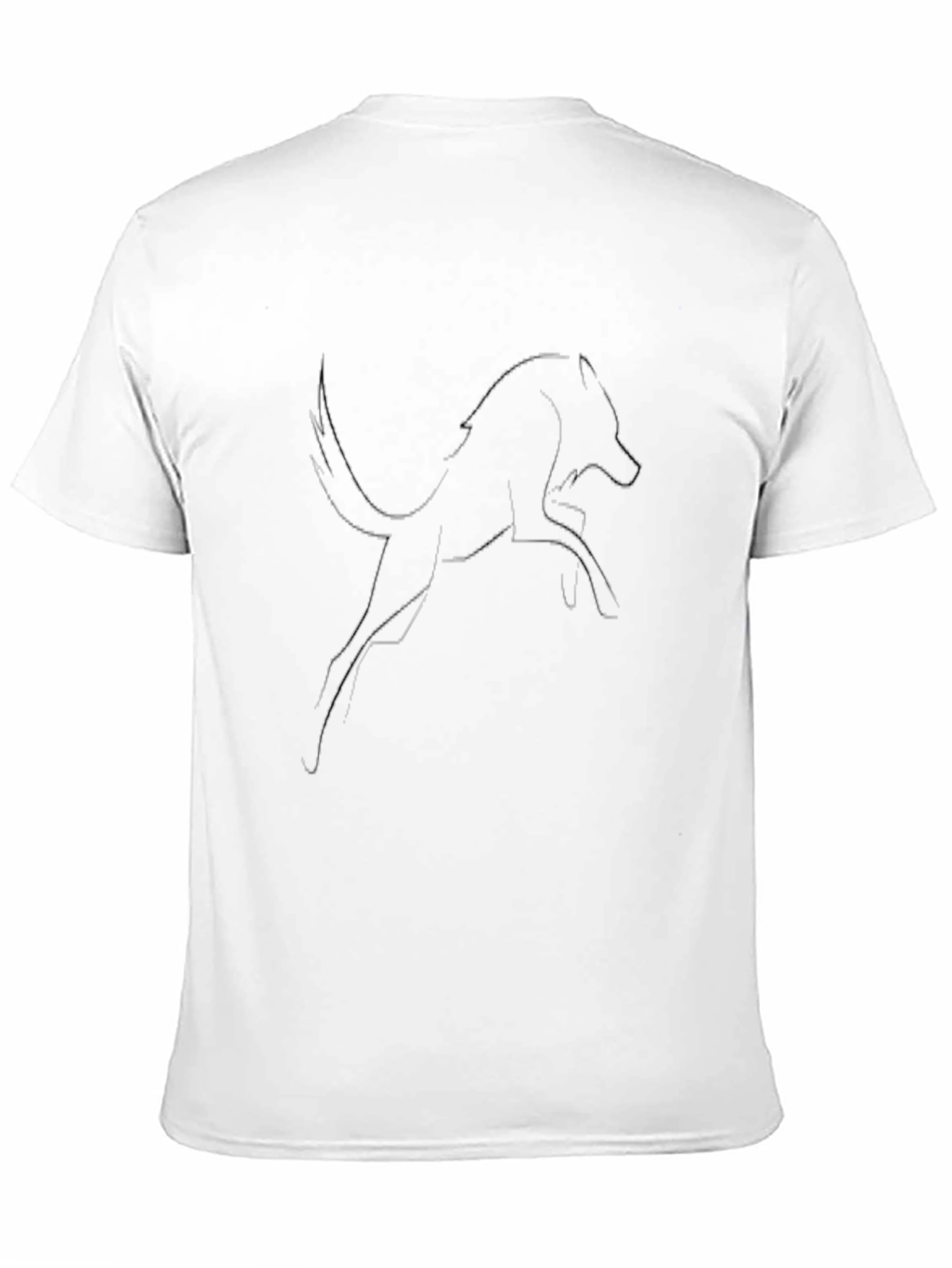 Abstract Wolf Graphic Tee - Mens Black T-Shirt