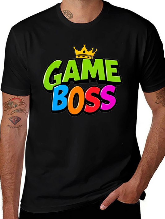 Game Boss T-Shirt - Gamer Tee with Crown Design