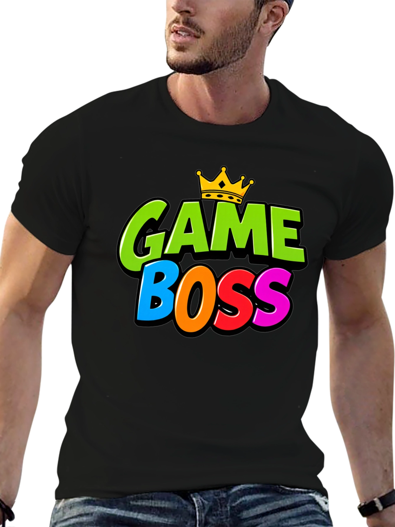 Game Boss T-Shirt - Gamer Tee with Crown Design