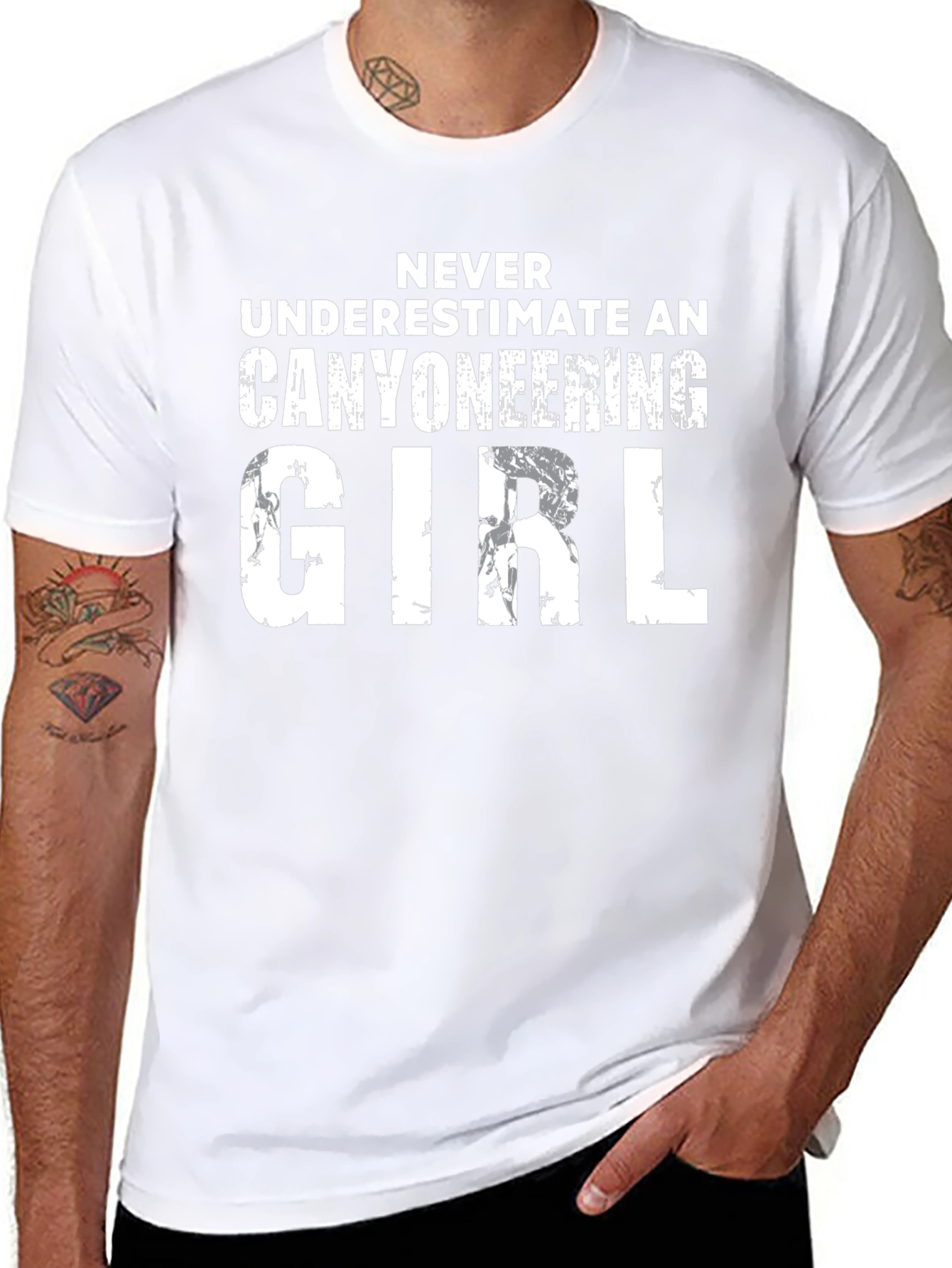 Canyoneering Girl Graphic Tee - Black T-Shirt