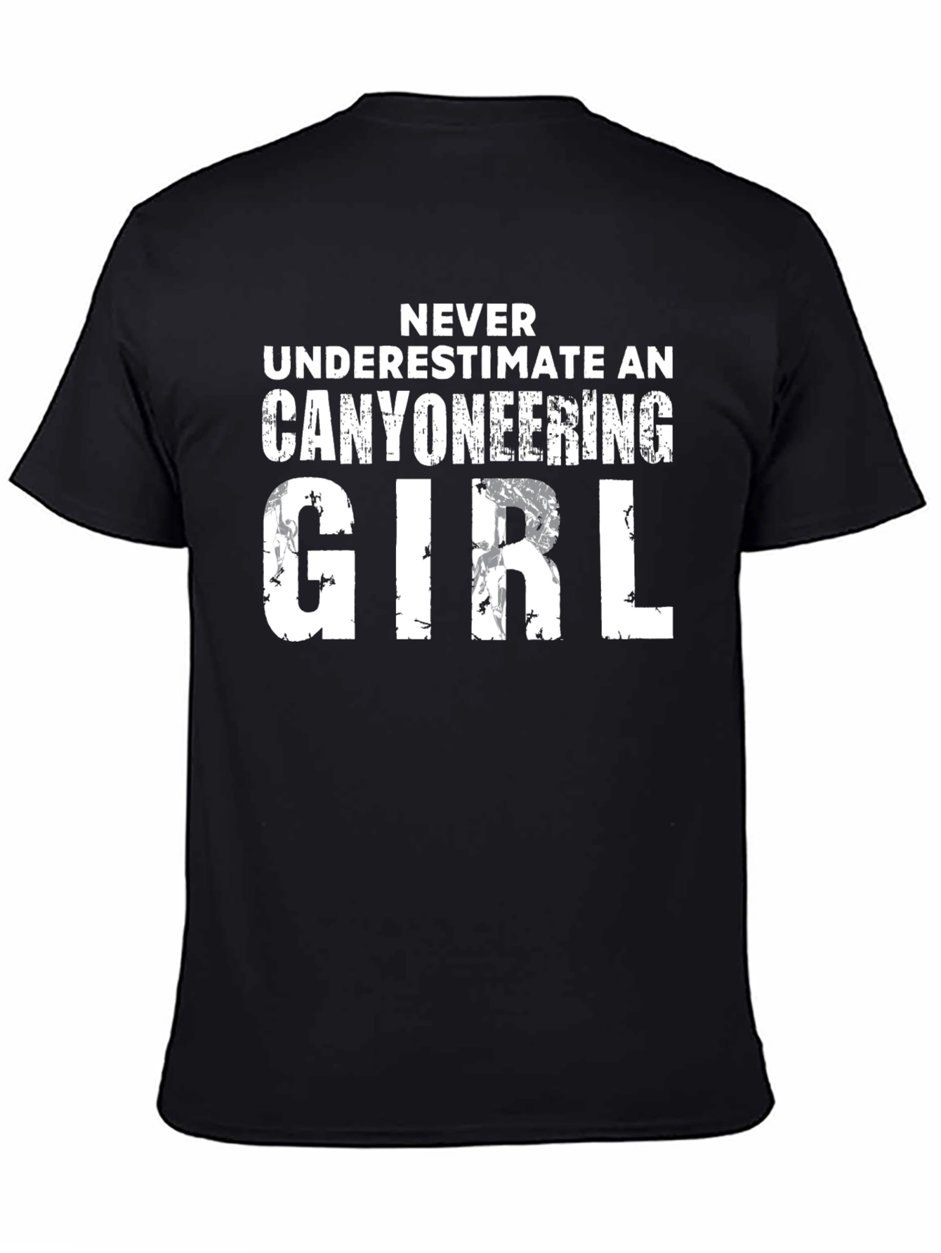 Canyoneering Girl Graphic Tee - Black T-Shirt