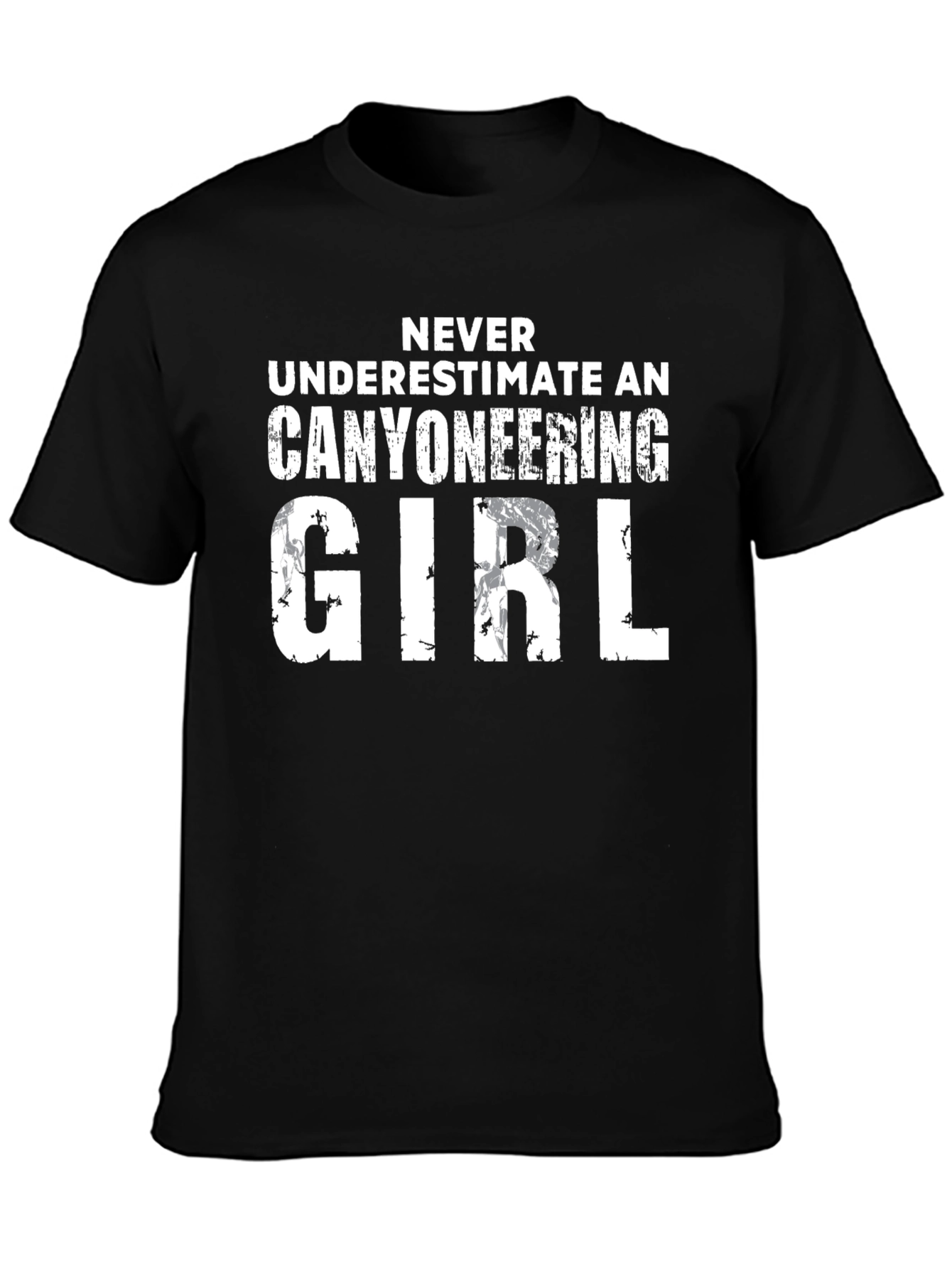 Canyoneering Girl Graphic Tee - Black T-Shirt