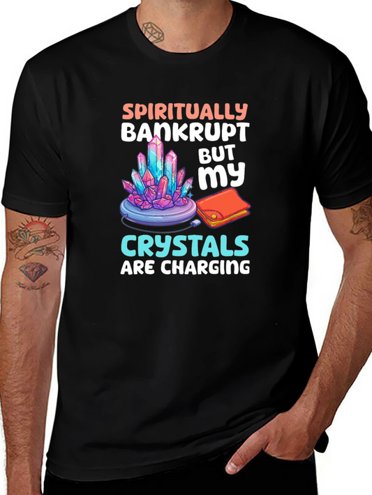Spiritually Bankrupt Crystals Charging T-Shirt