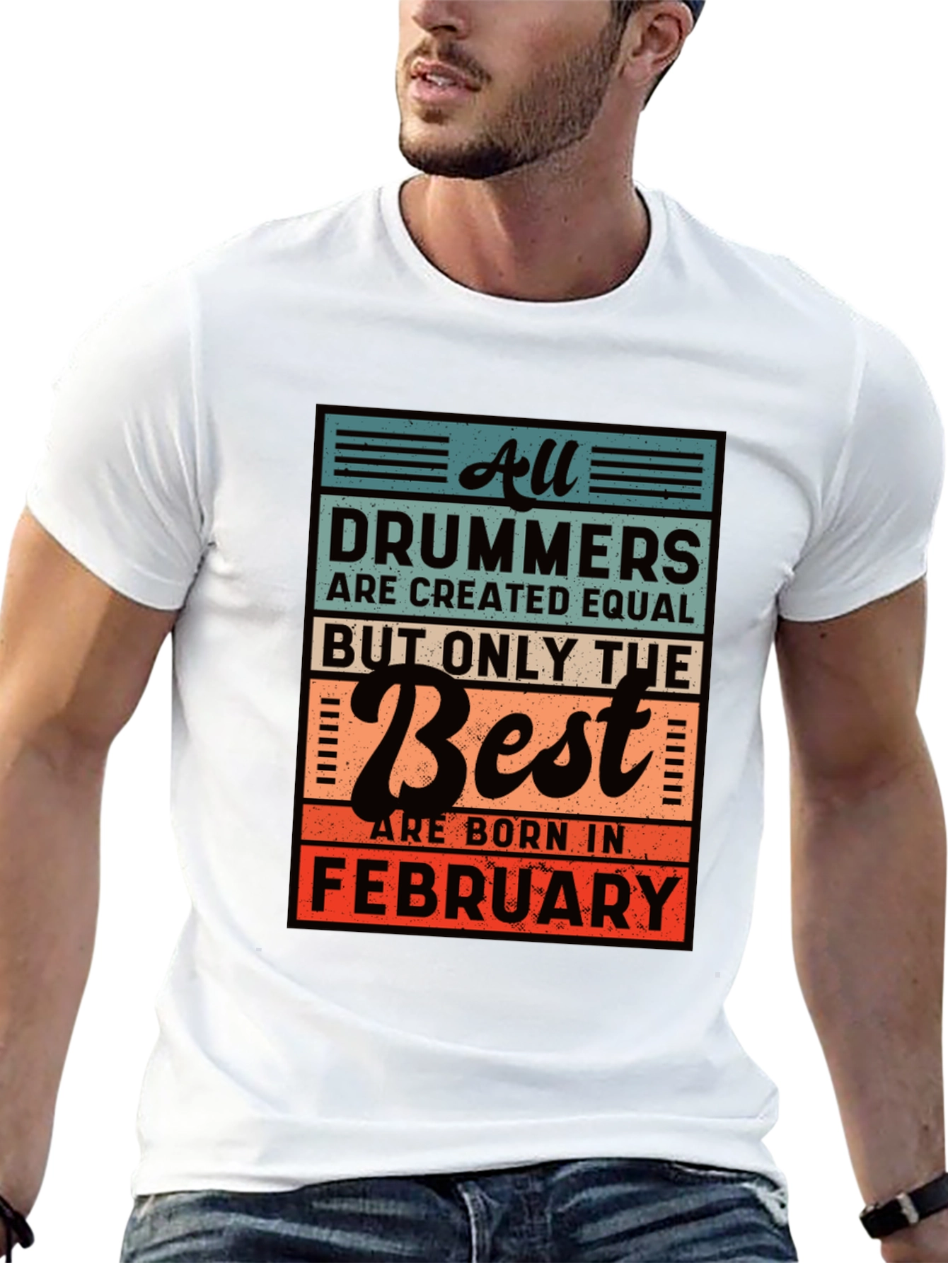 Drummer February Birthday T-Shirt