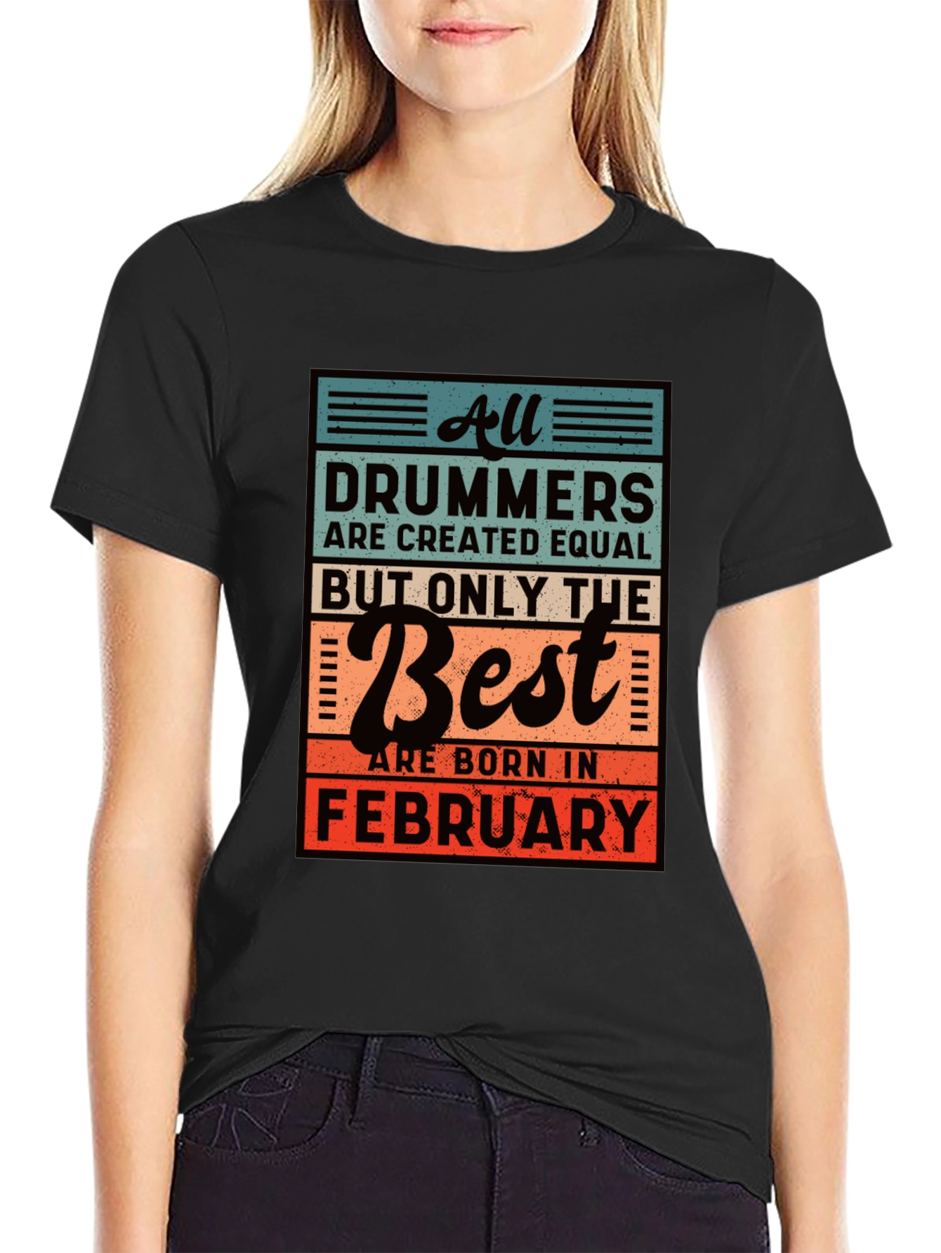 Drummer February Birthday T-Shirt